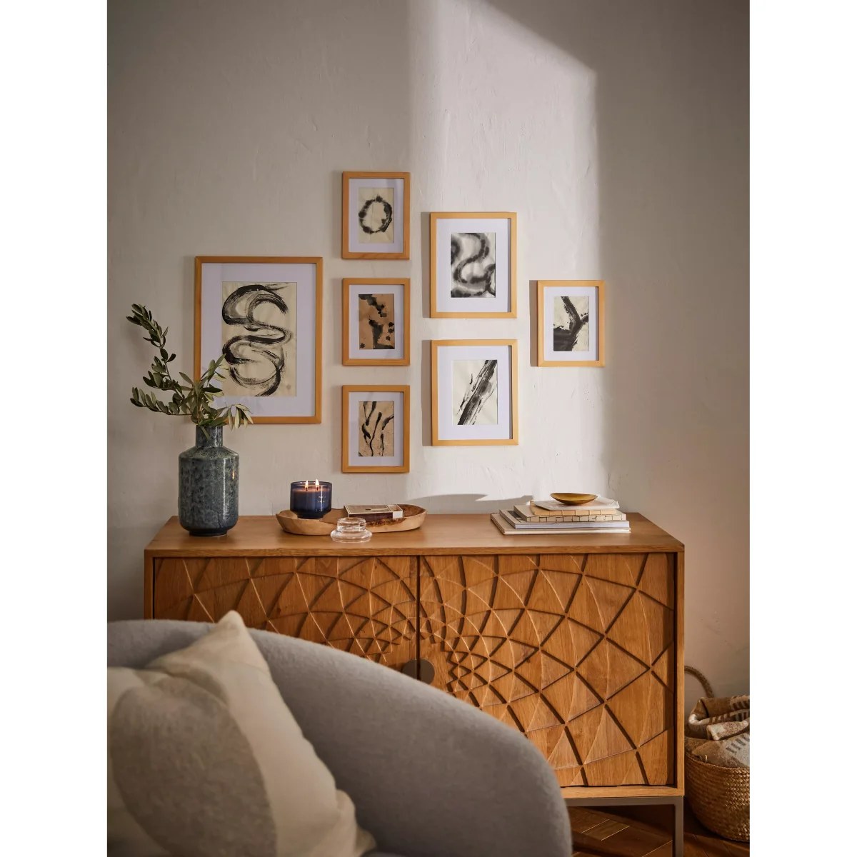 John Lewis Gallery Set Multi-aperture Wood Photo Frames & Mounts, 7 Photo – image 2