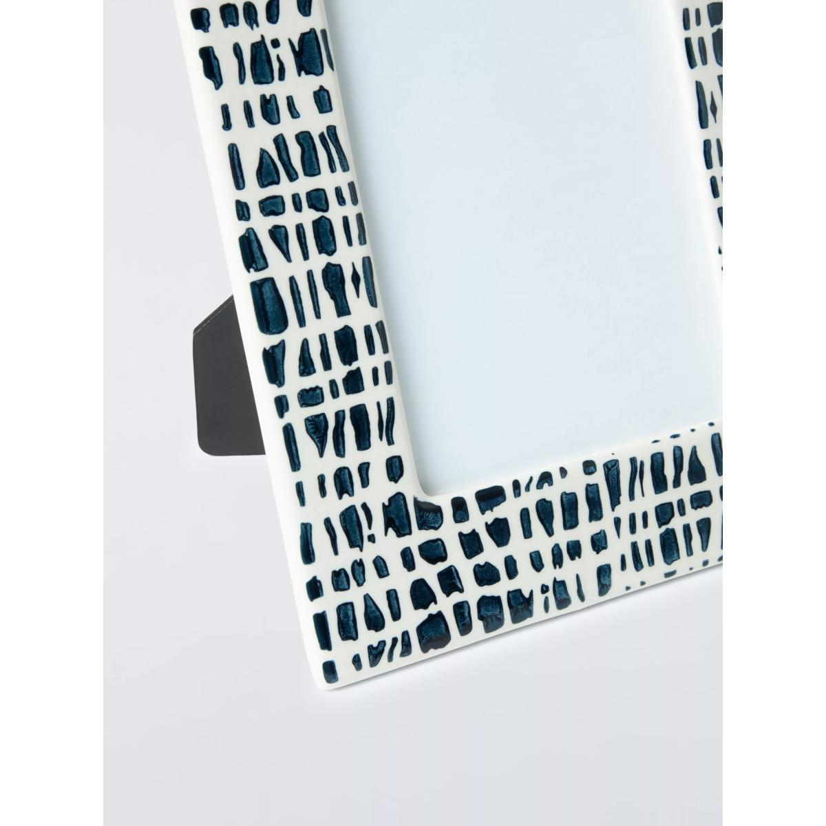 John Lewis Ceramic Dash Texture Photo Frame, Navy – image 2