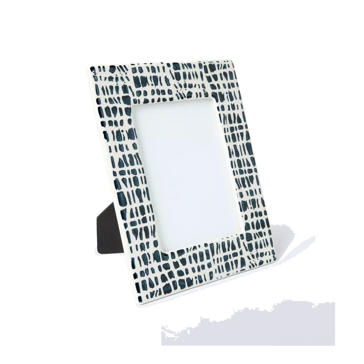 John Lewis Ceramic Dash Texture Photo Frame, Navy – image 1