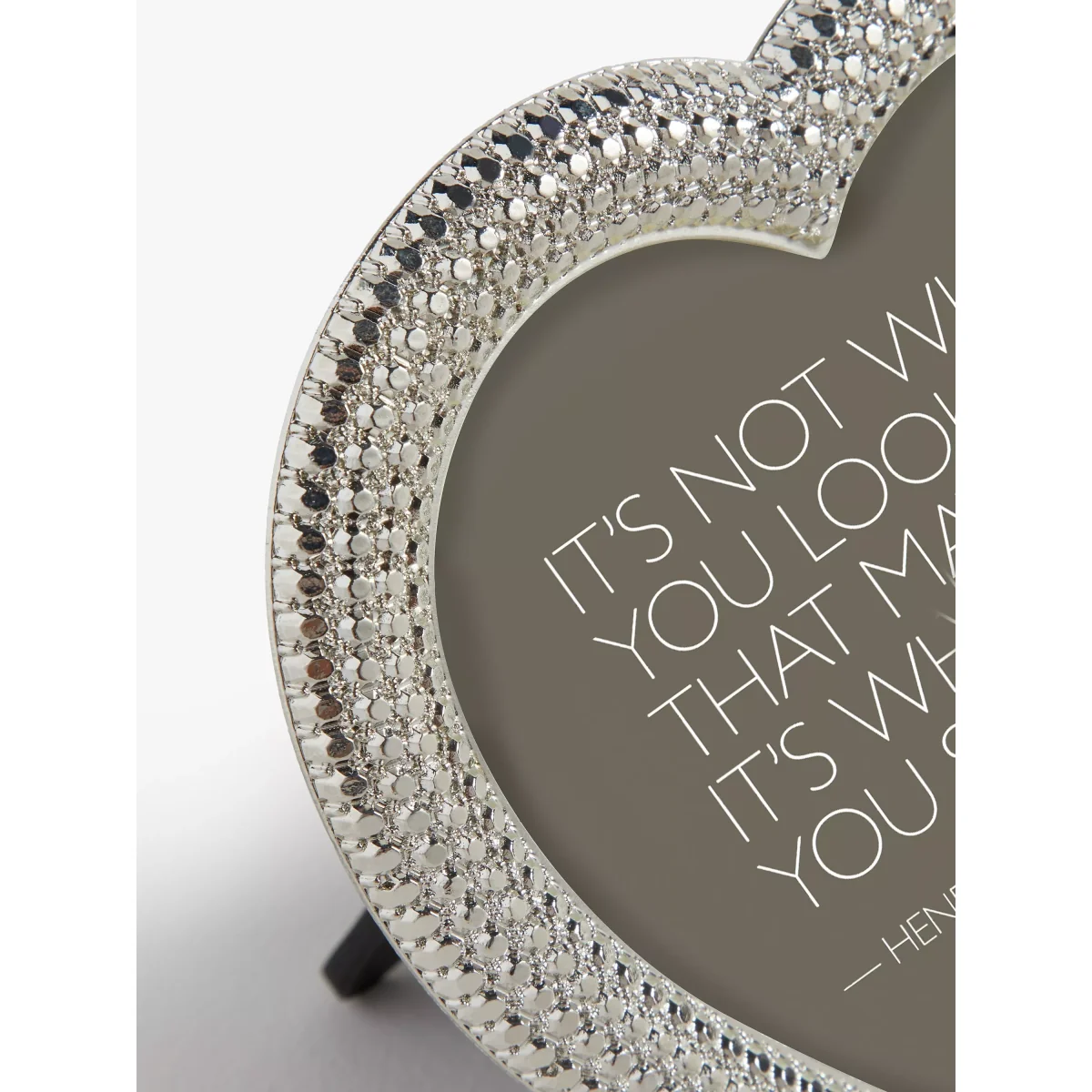 John Lewis & Partners Eugenie Diamond Heart Photo Frame, 4 x 4 (10 x 10cm), Silver – image 3