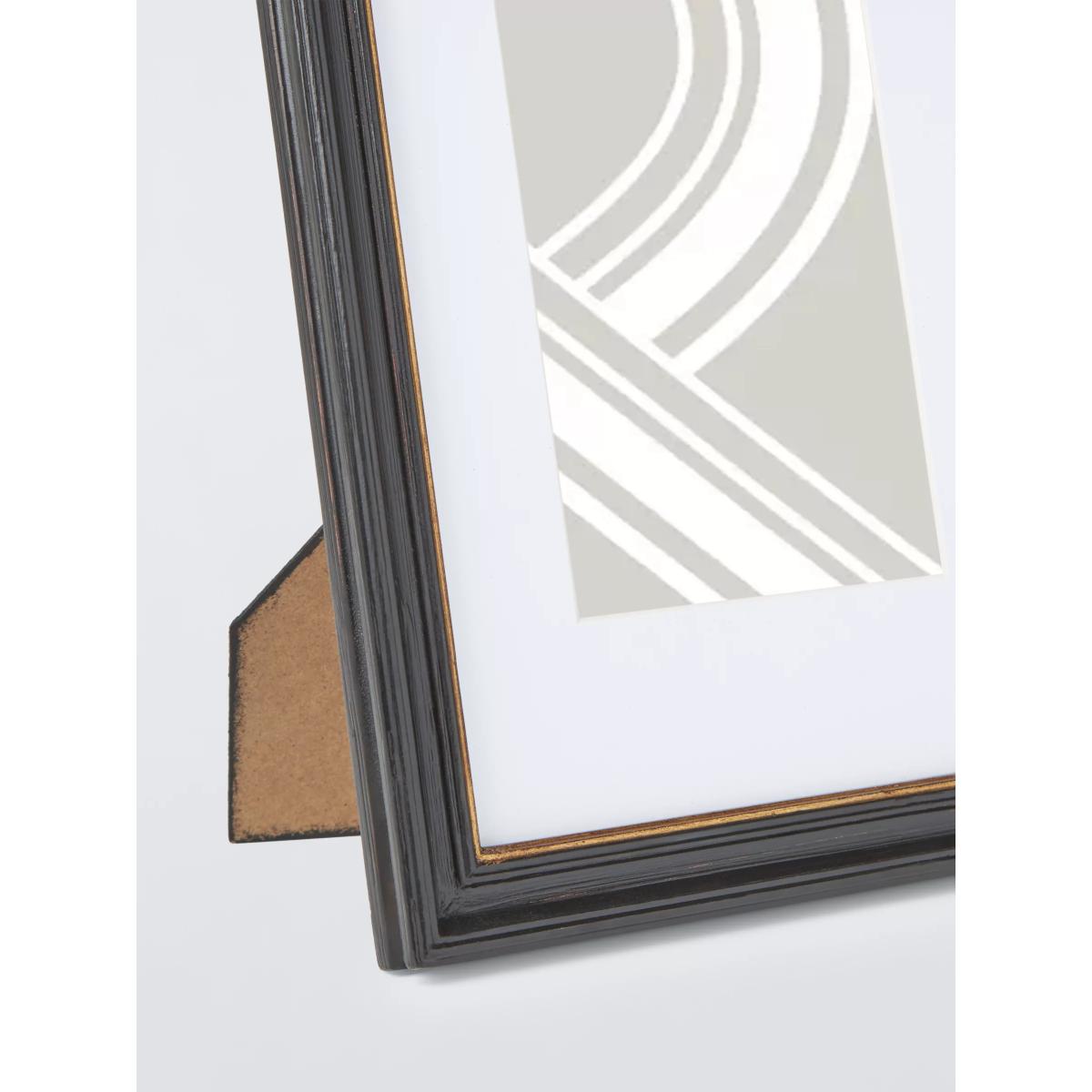John Lewis Georgian Wood Photo Frame & Mount, 5 x 7" (13 x 18cm), Black/Gold – image 2