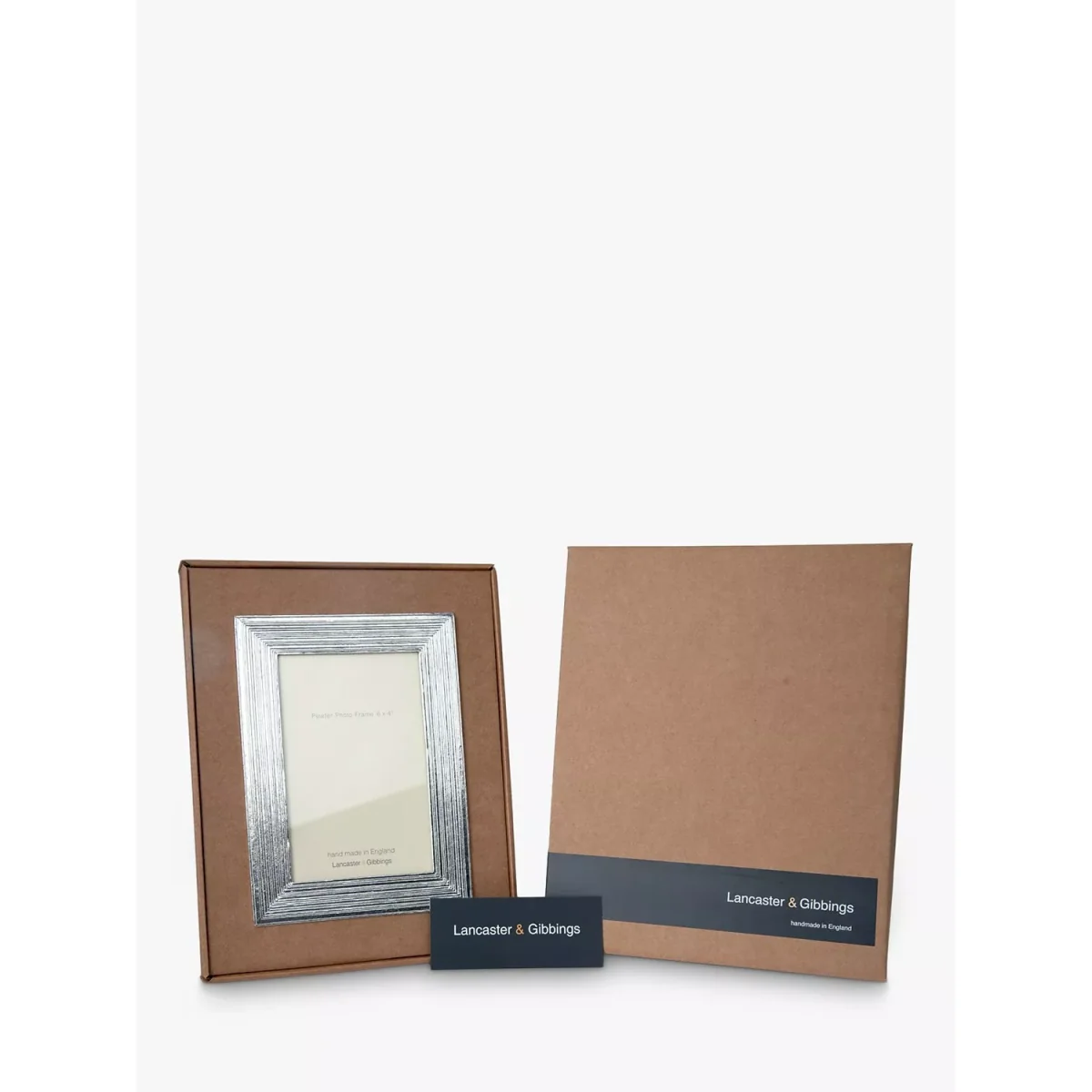 Lancaster and Gibbings Stripe Photo Frame, Pewter – image 5
