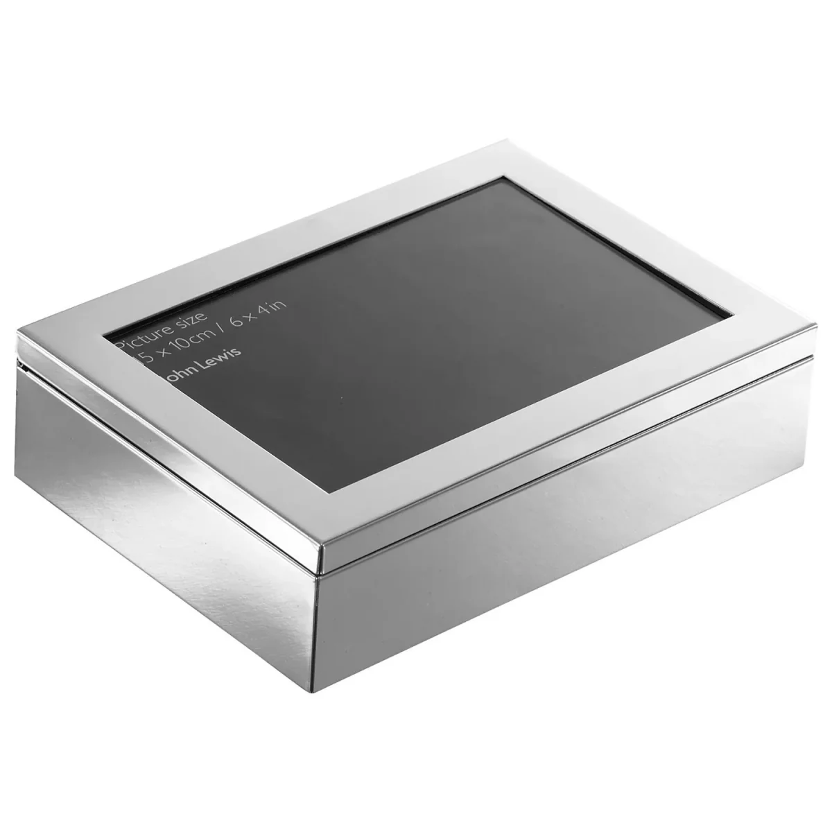 John Lewis & Partners Plane Photo Frame Box, 4 x 6 (10 x 15cm), Silver Plated – image 2