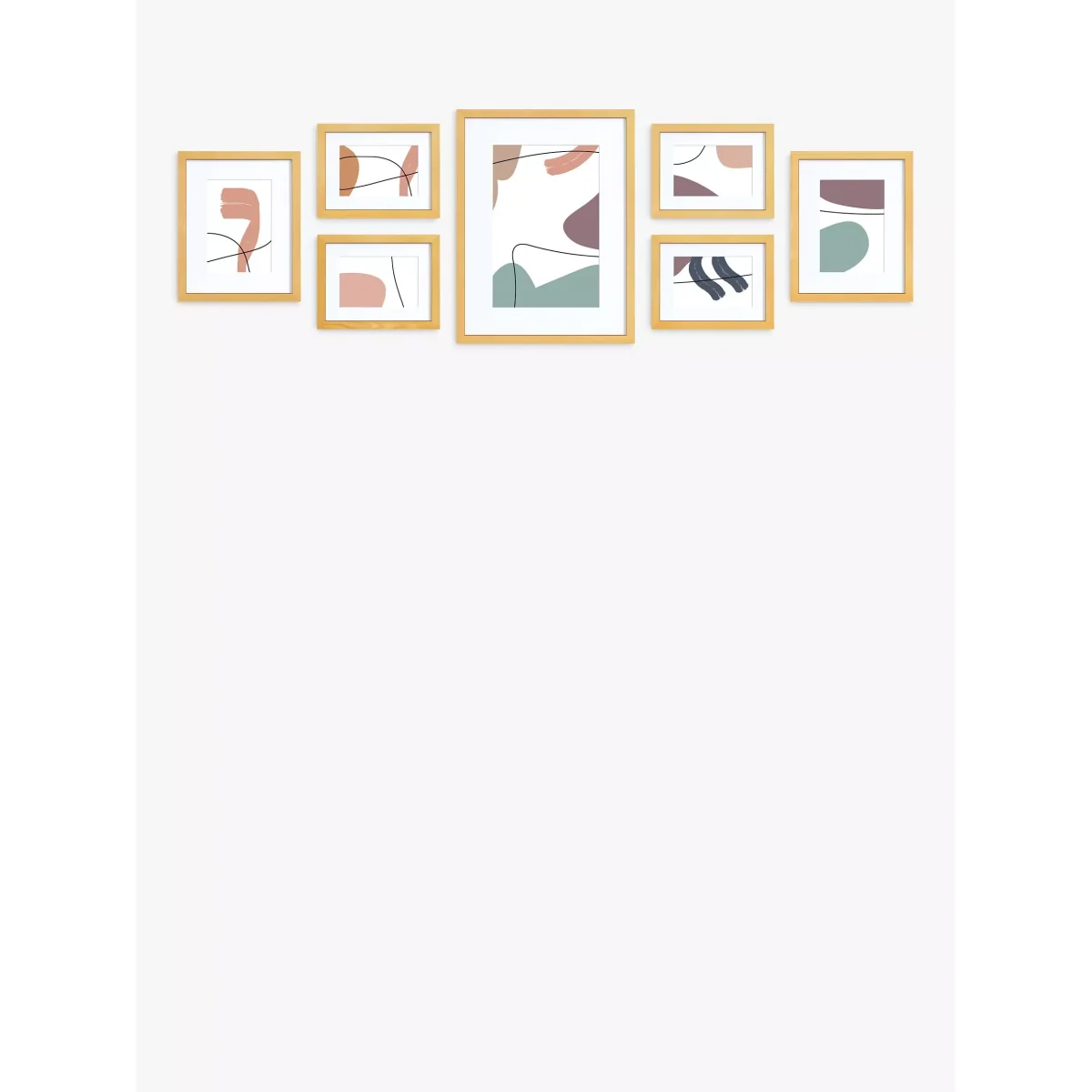John Lewis Gallery Set Multi-aperture Wood Photo Frames & Mounts, 7 Photo – image 7