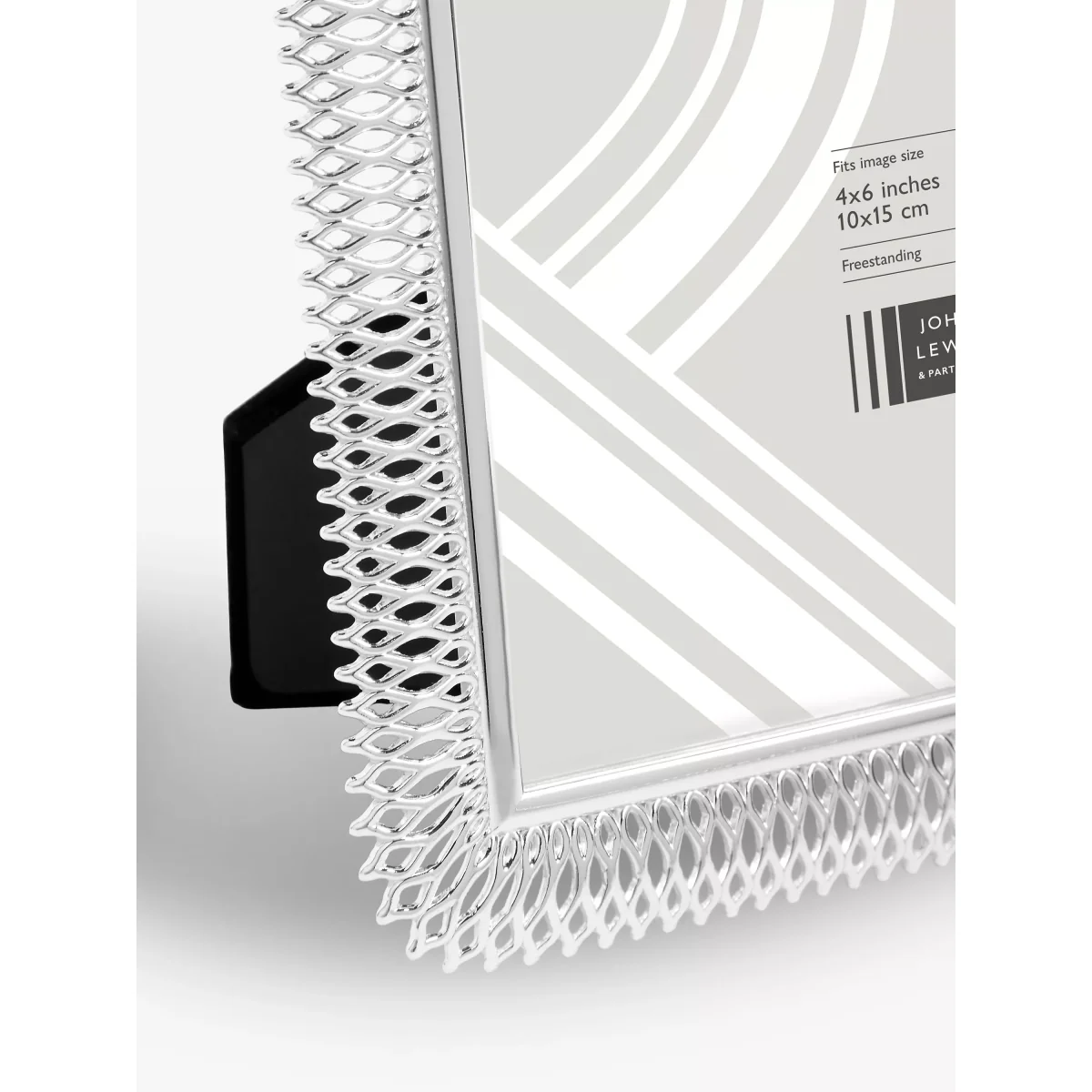 John Lewis Geometric Metal Photo Frame, Silver Plated – image 3