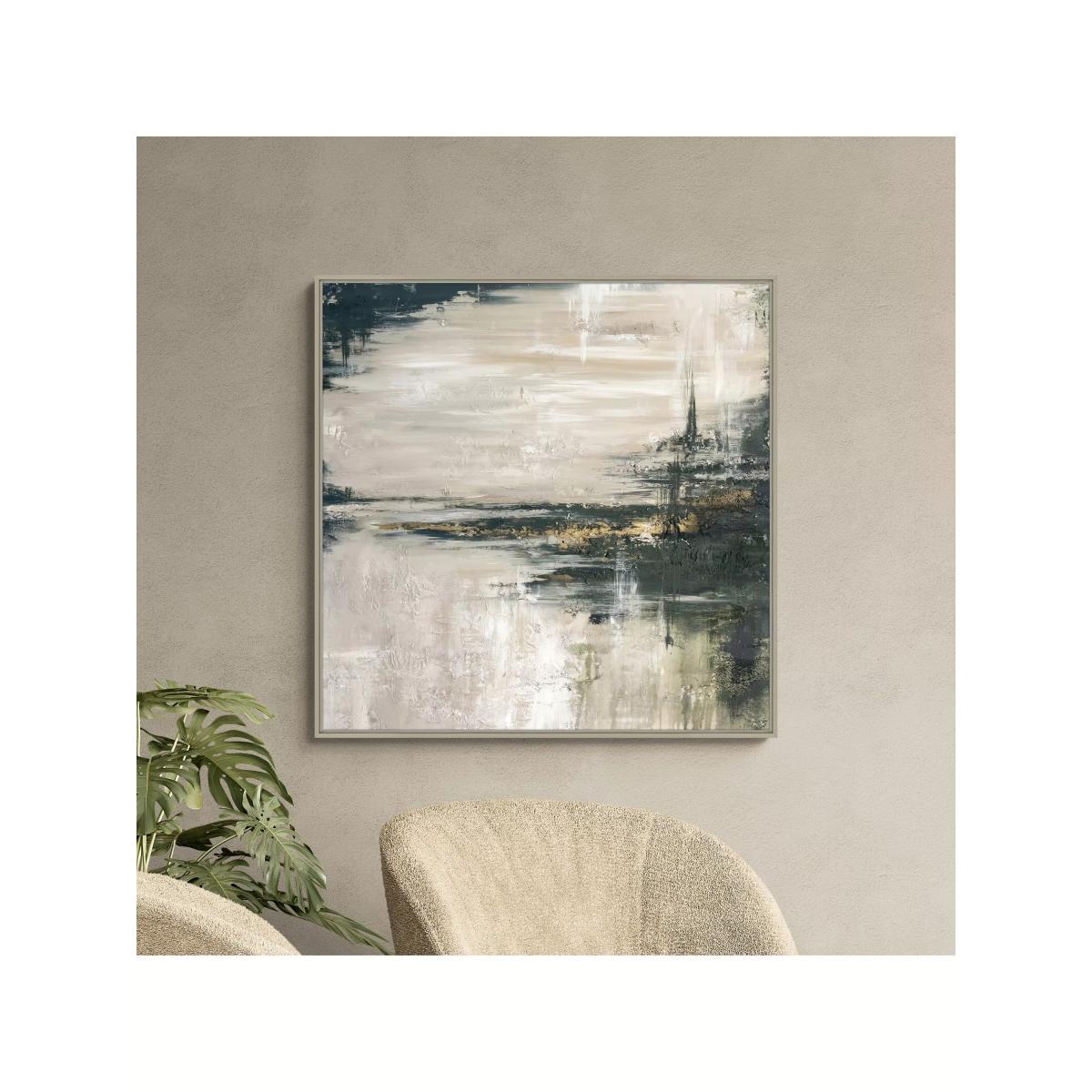 John Lewis Yharnna 'Emerald' Framed Canvas Print, 104 x 104cm, Green – image 2