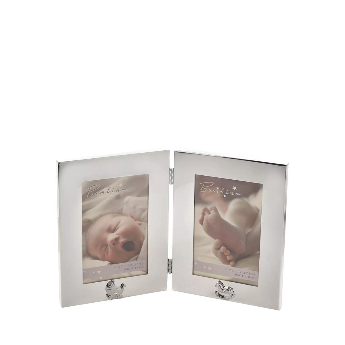 Bambino Silver-Plated Double Scan Photo Frame – image 2