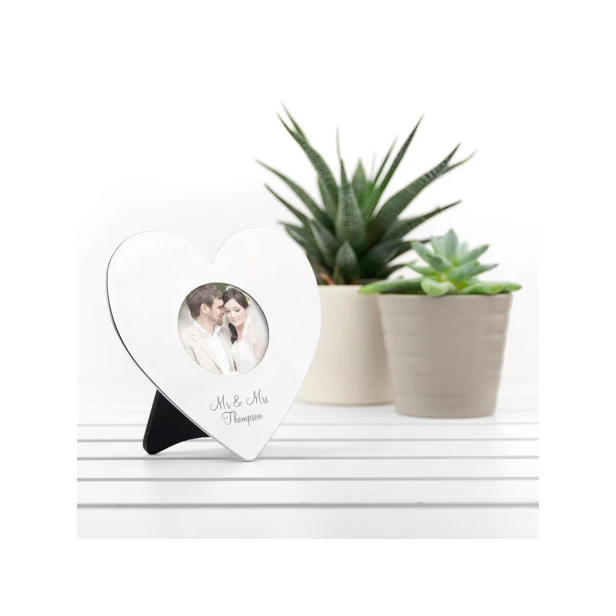 Treat Republic Personalised Silver Heart Photo Frame – image 2