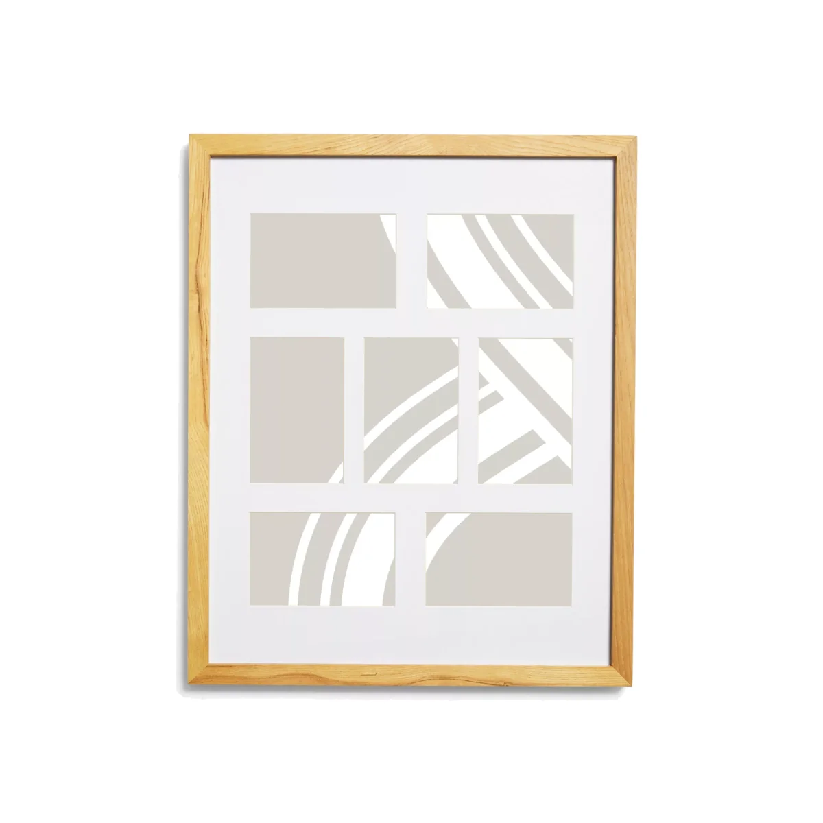 John Lewis & Partners Photo Frame & Mount, 7 Photo, 4 x 6 (10 x 15cm), FSC-Certified (Oak) – image 1