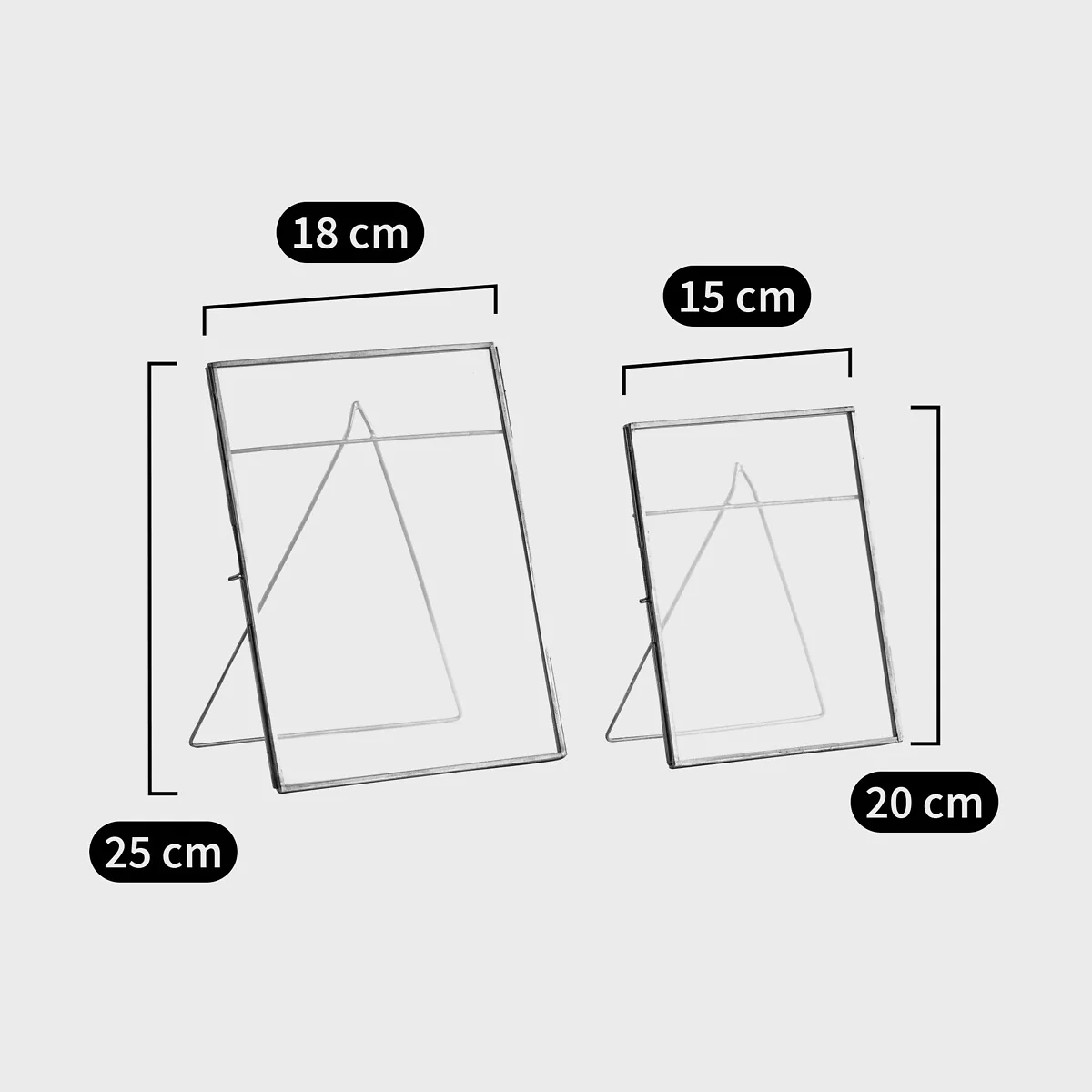 Set of 2 Uyova Metal Photo Frames – image 2