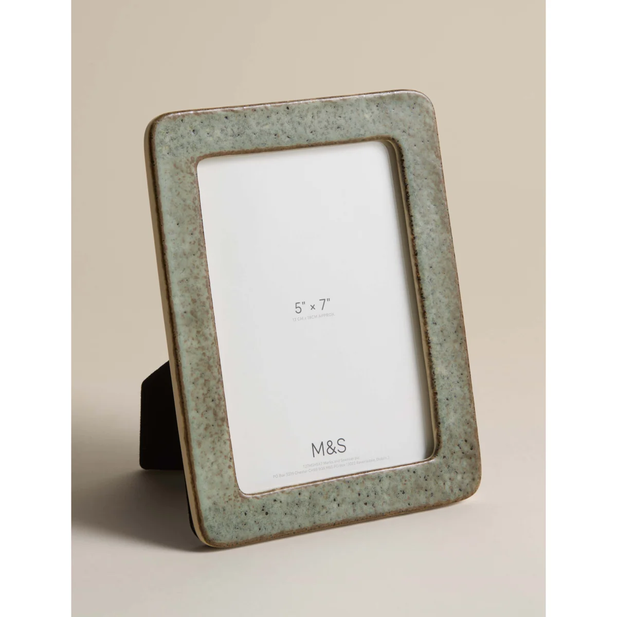 M&S Ceramic Rounded Photo Frame 5x7 inch Green – image 2