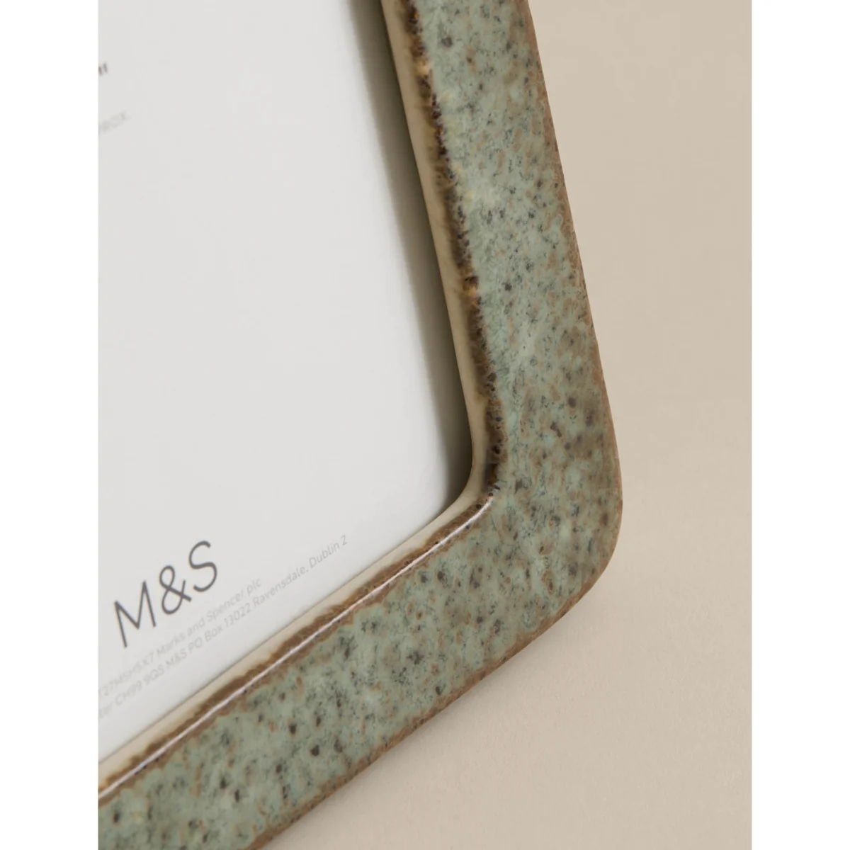 M&S Ceramic Rounded Photo Frame 5x7 inch Green – image 3