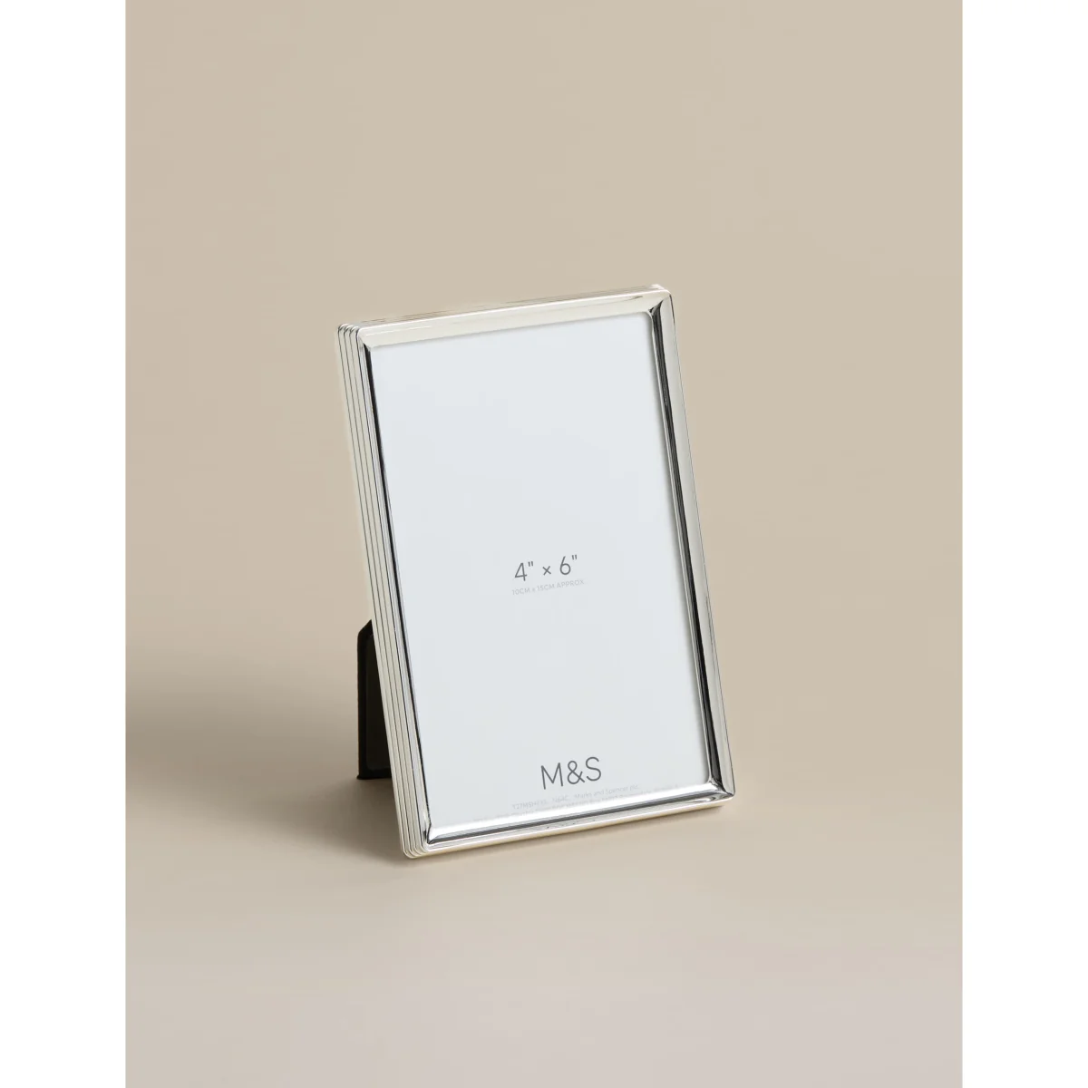 M&S Ribbed Silver Plated Photo Frame 4x6 inch Silver – image 2