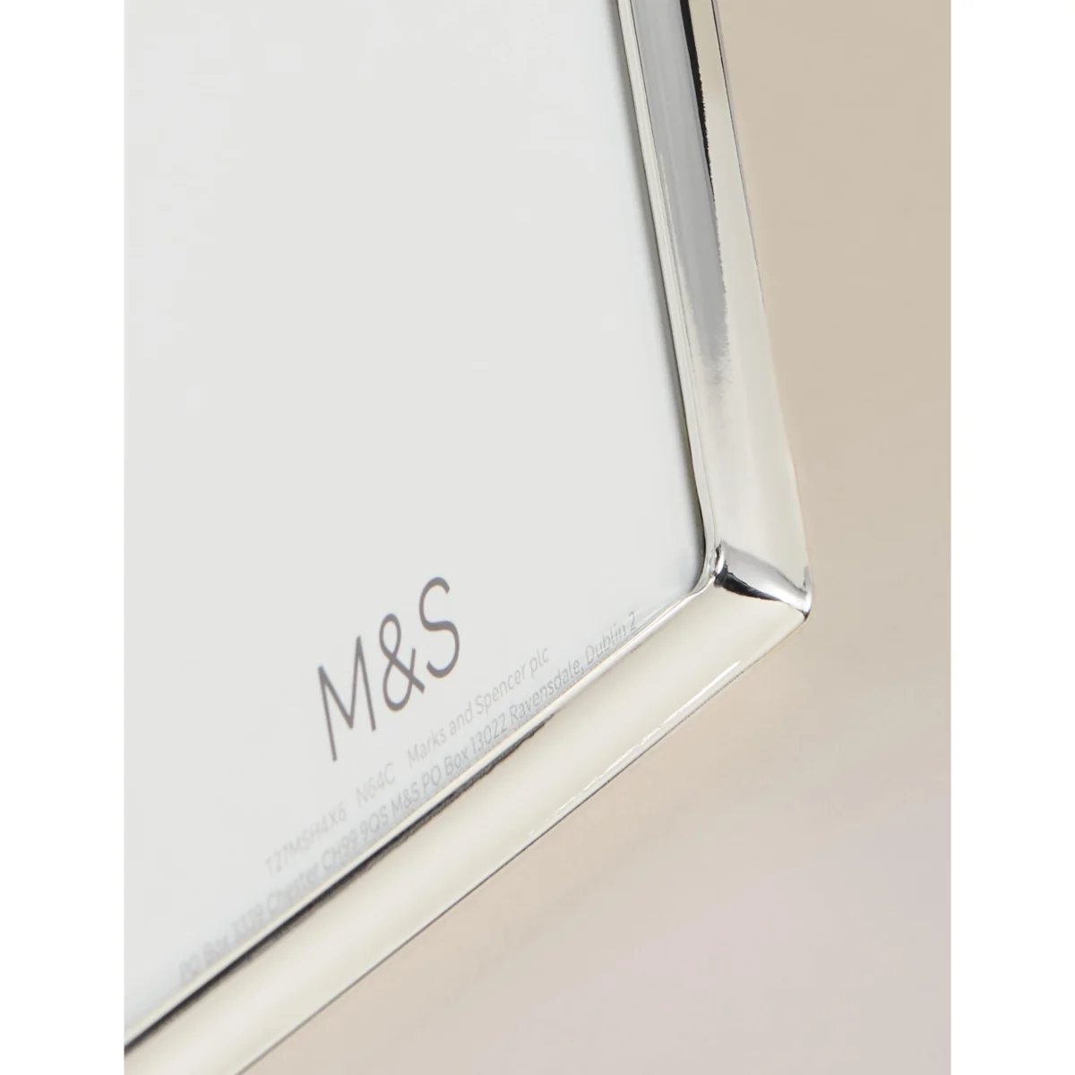 M&S Ribbed Silver Plated Photo Frame 4x6 inch Silver – image 4