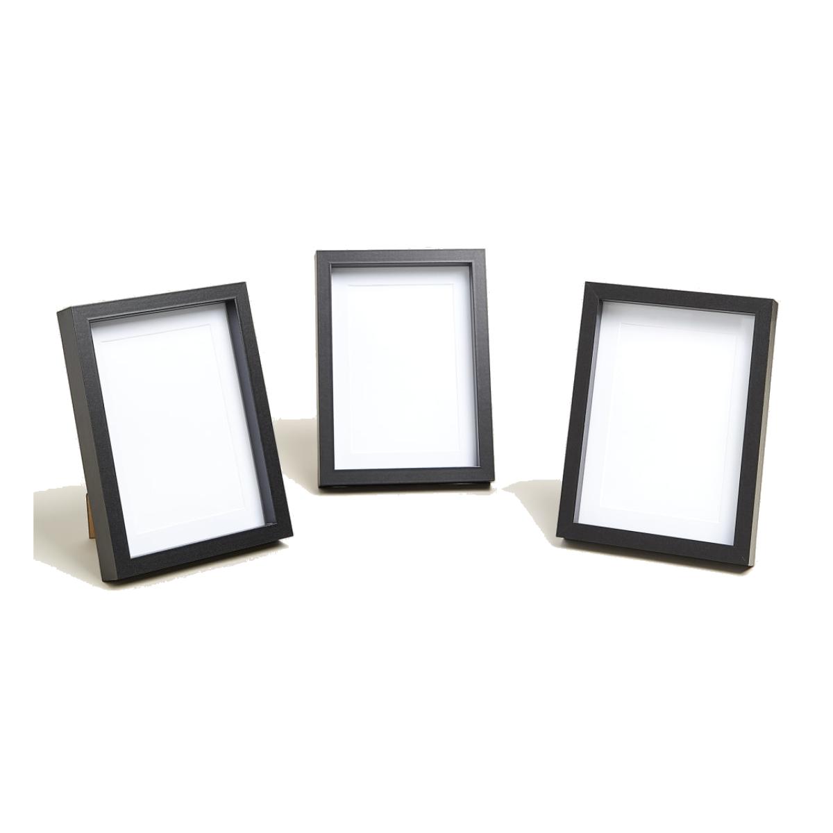 M&S Collection Set of 3 Photo Frames 5x7 inch - Dark Brown Mix, White,Grey,Natural Mix,Black,Dark Brown Mix – image 1