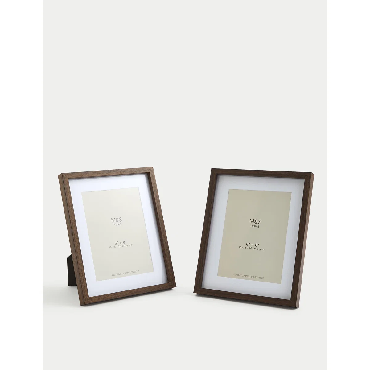 M&S Set of 2 Photo Frames 6x8 Inch - Dark Brown Mix, Dark Brown Mix – image 2