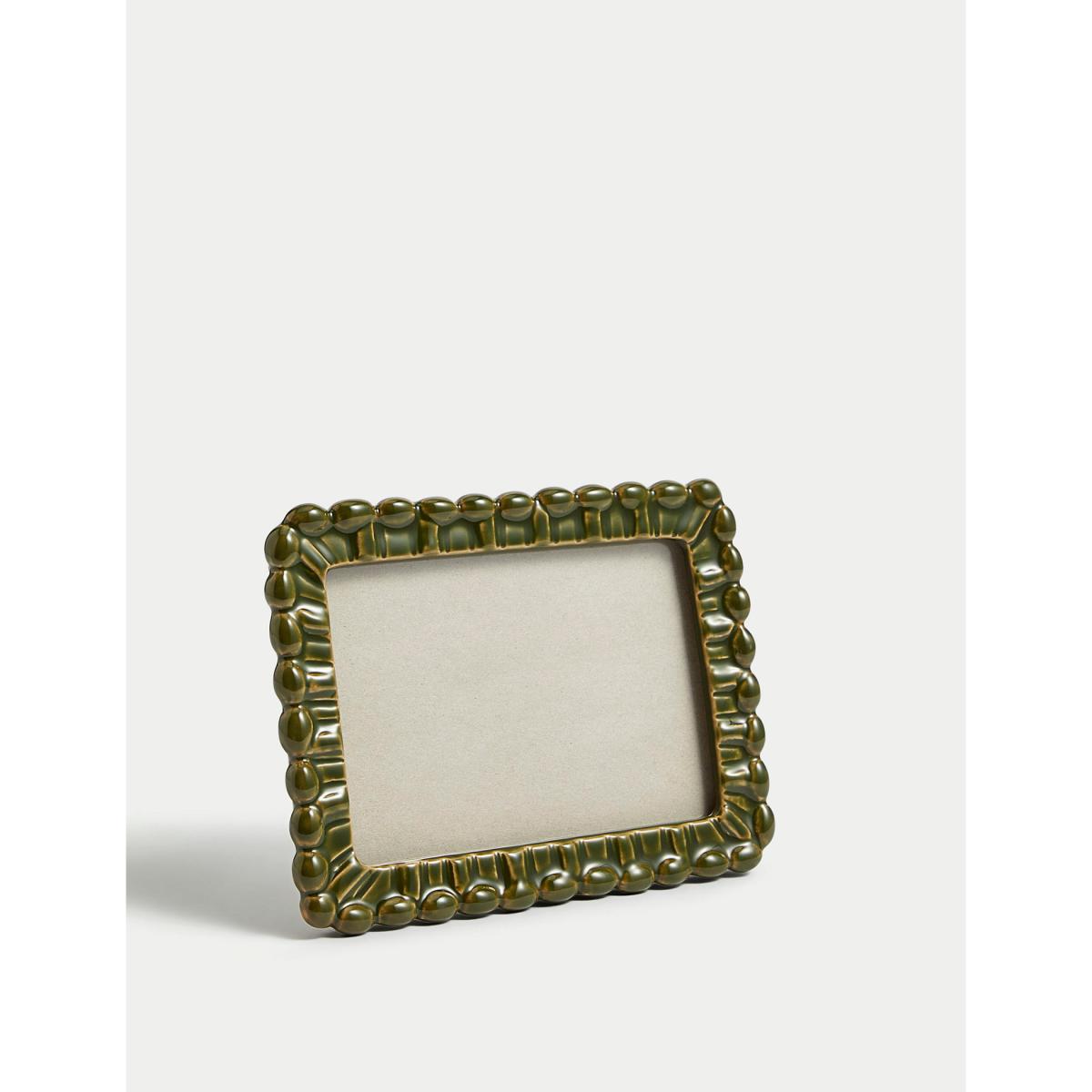 M&S Ceramic Bobble Photo Frame 5x7 inch - Green, Green – image 2
