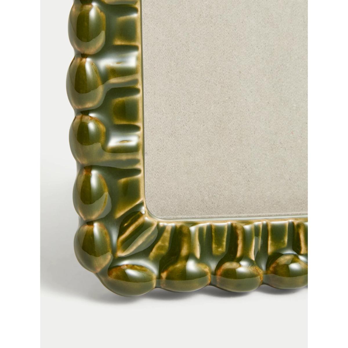 M&S Ceramic Bobble Photo Frame 5x7 inch - Green, Green – image 3