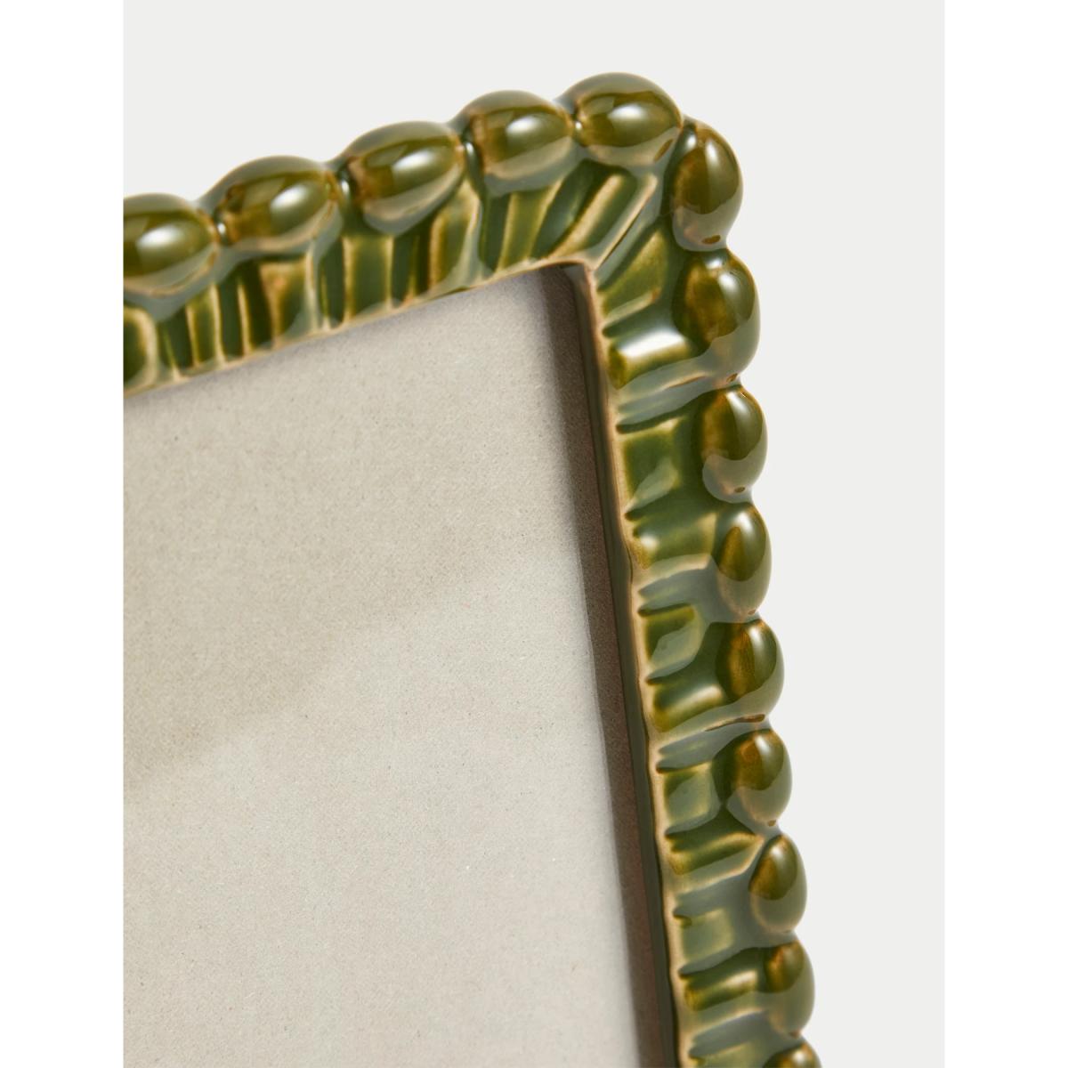 M&S Ceramic Bobble Photo Frame 5x7 inch - Green, Green – image 4