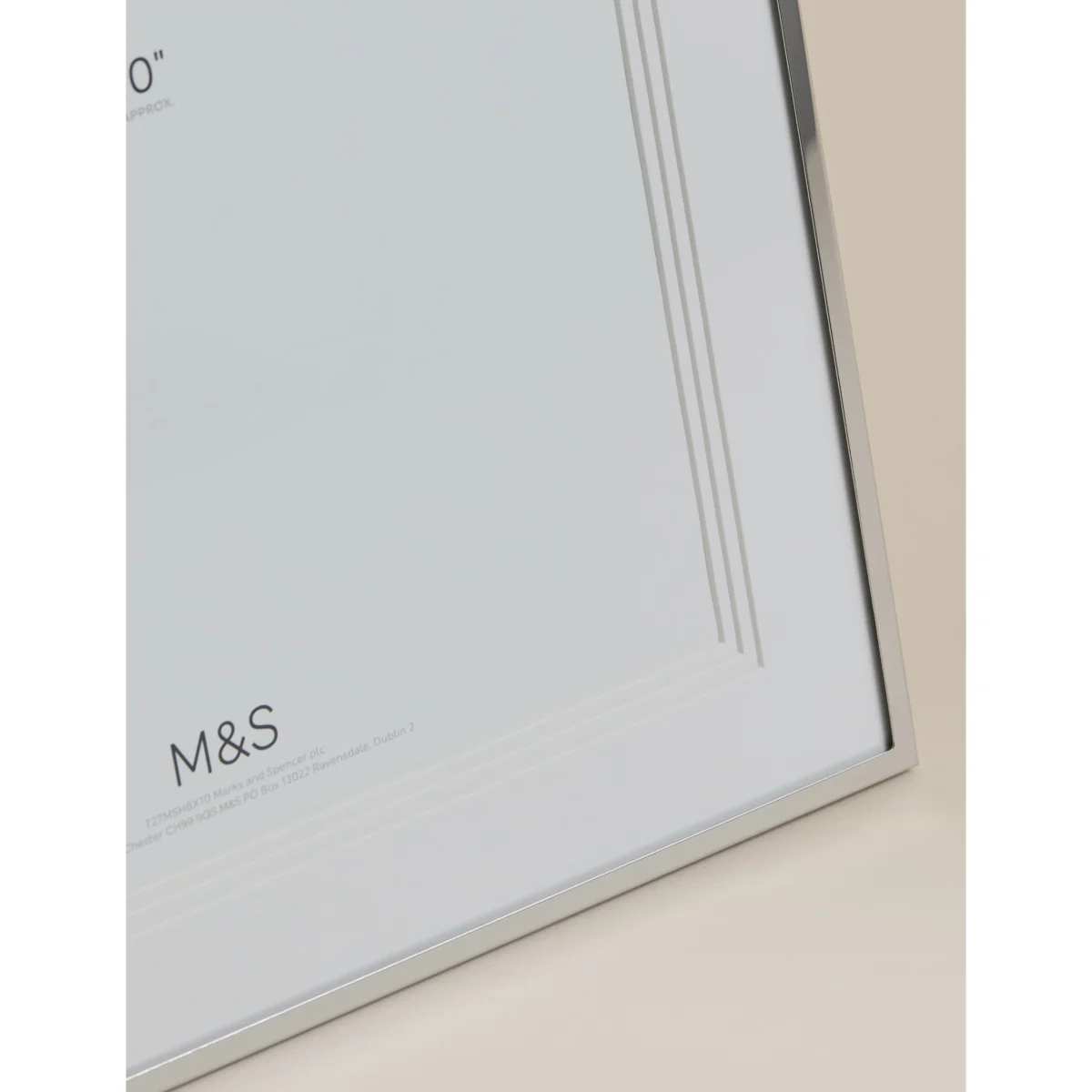 M&S Layered Mount Photo Frame 8x10 inch Silver – image 3