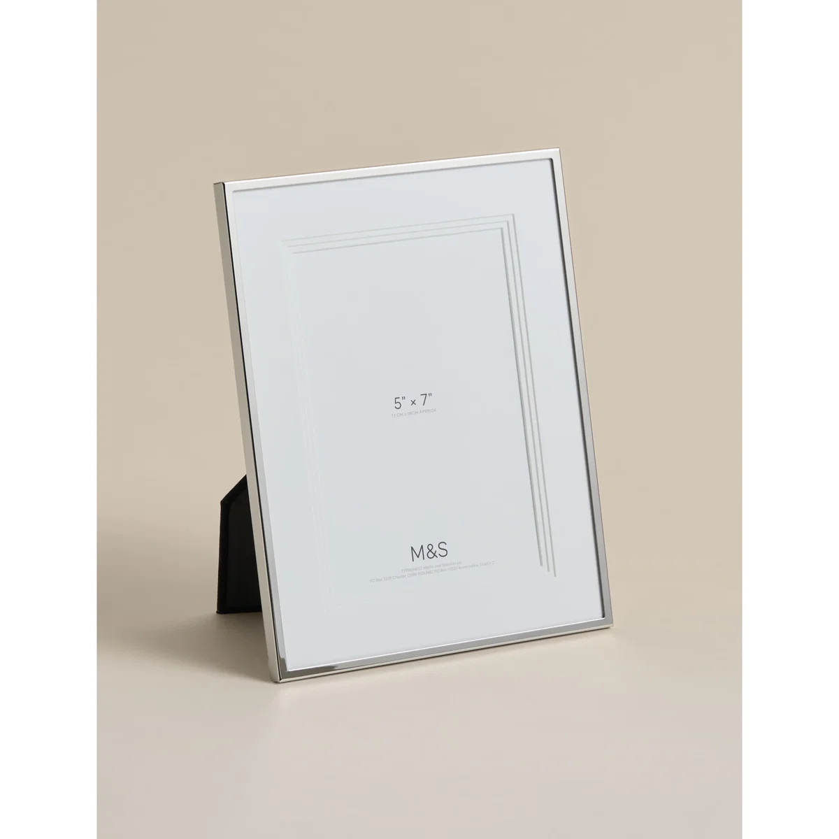 M&S Layered Mount Photo Frame 5x7 inch Silver – image 2