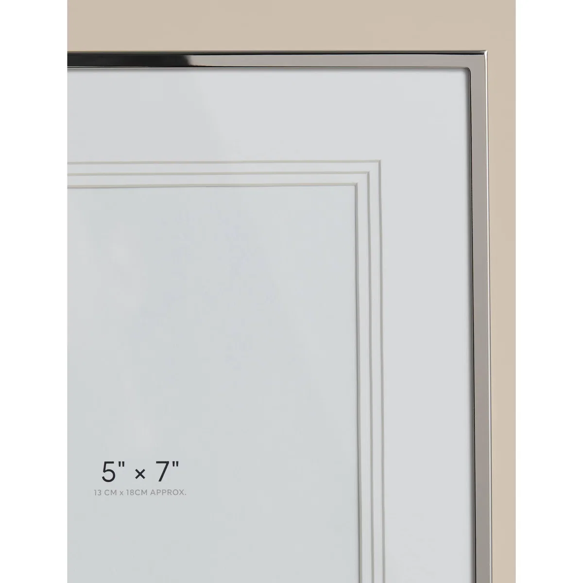 M&S Layered Mount Photo Frame 5x7 inch Silver – image 3