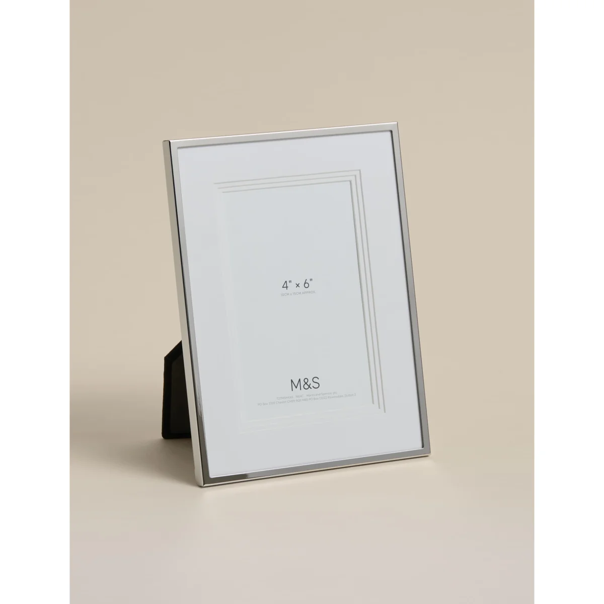 M&S Layered Mount Photo Frame 4x6 inch Silver – image 2