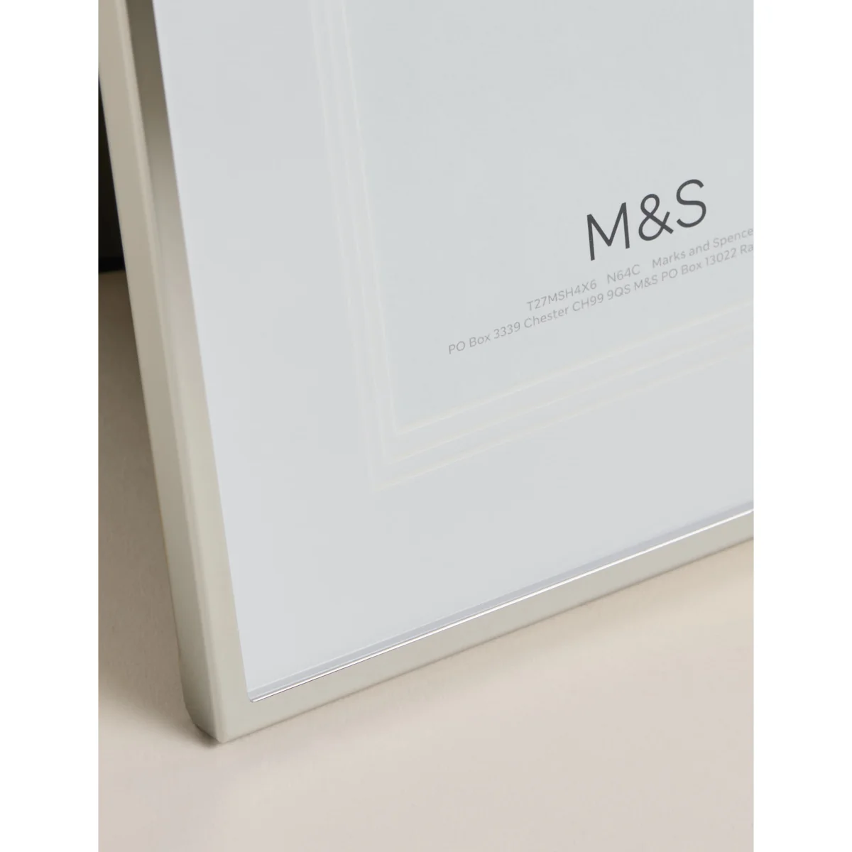 M&S Layered Mount Photo Frame 4x6 inch Silver – image 4