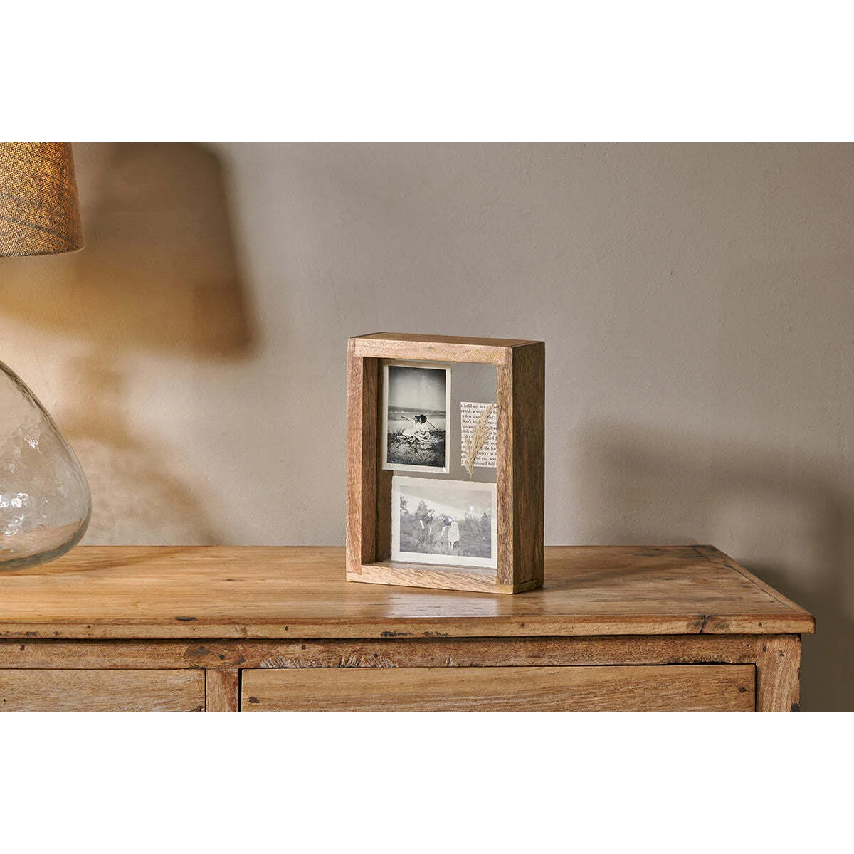 Nkuku Indu Standing Wooden Frame | Photo Frames | Brown | "8 x 10" – image 2