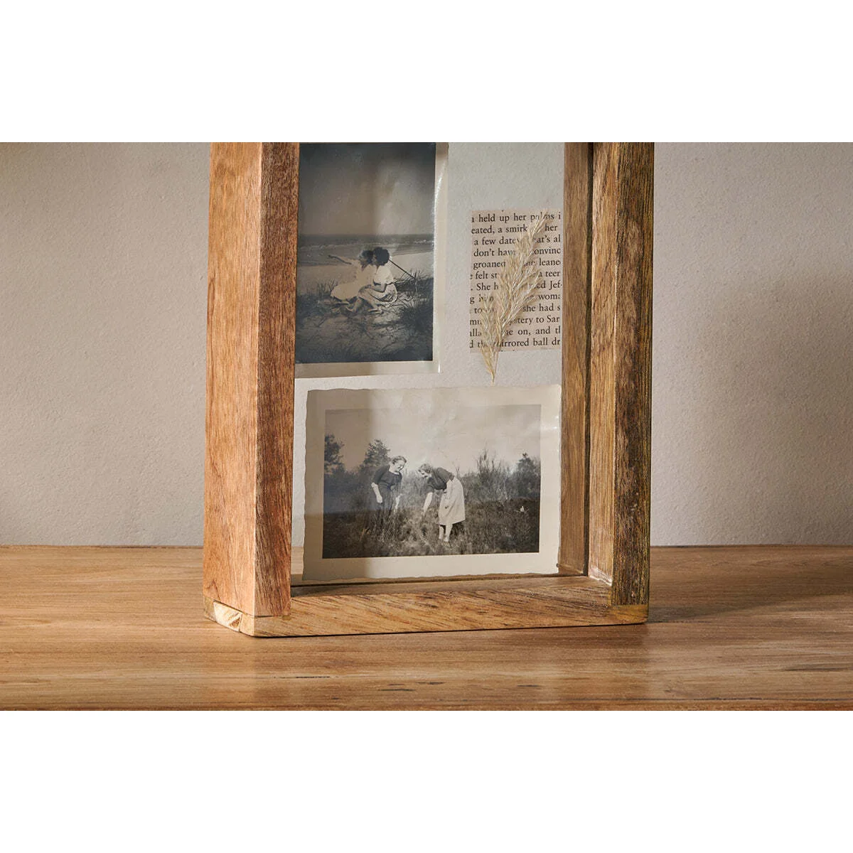 Nkuku Indu Standing Wooden Frame | Photo Frames | Brown | "8 x 10" – image 3