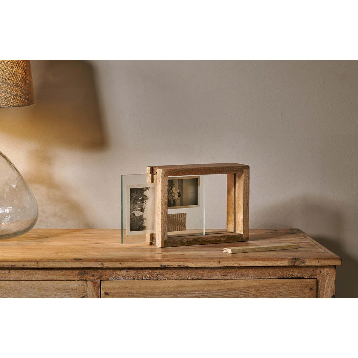 Nkuku Indu Standing Wooden Frame | Photo Frames | Brown | "8 x 10" – image 4
