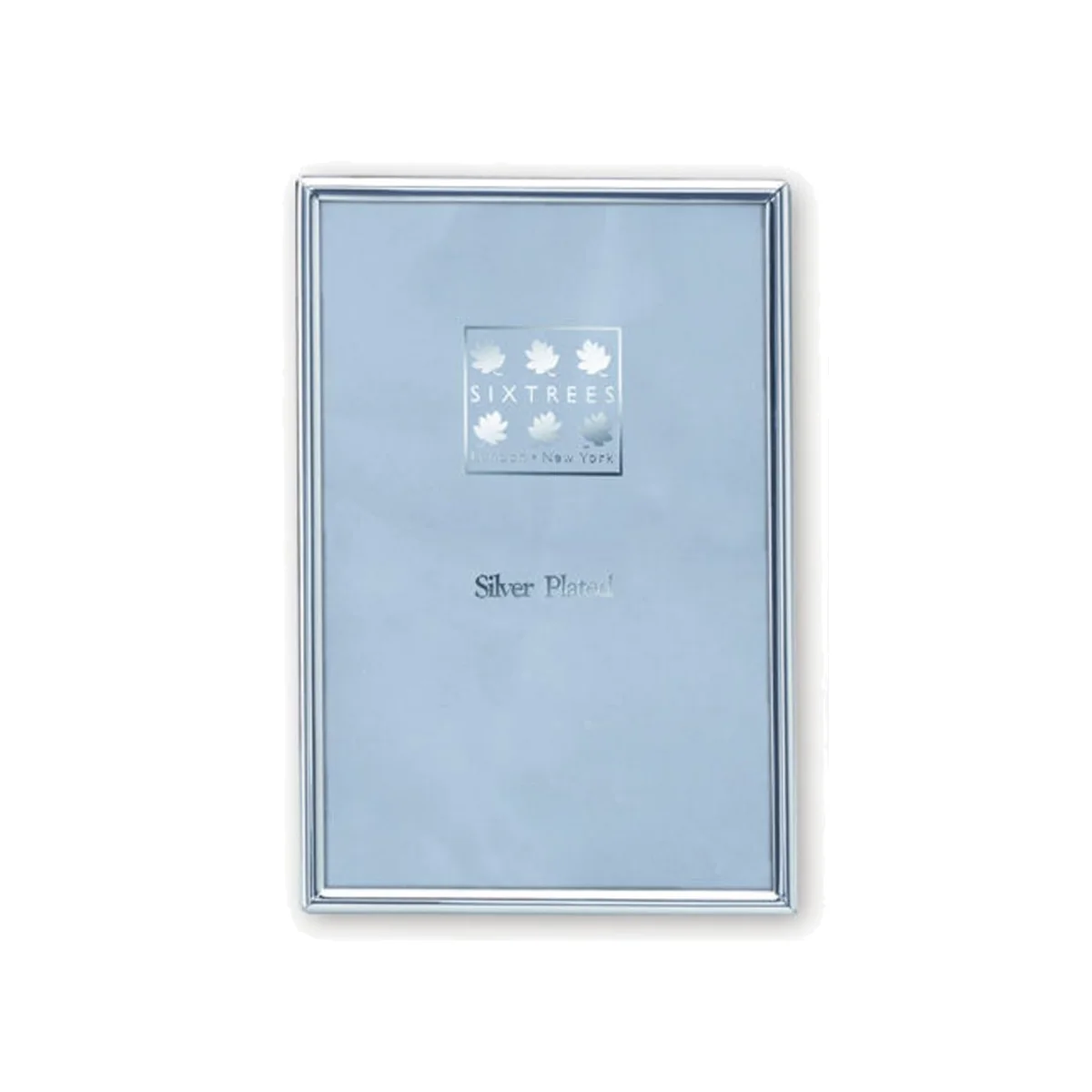 Sixtrees Single Photo Frame - Silver, Velvet