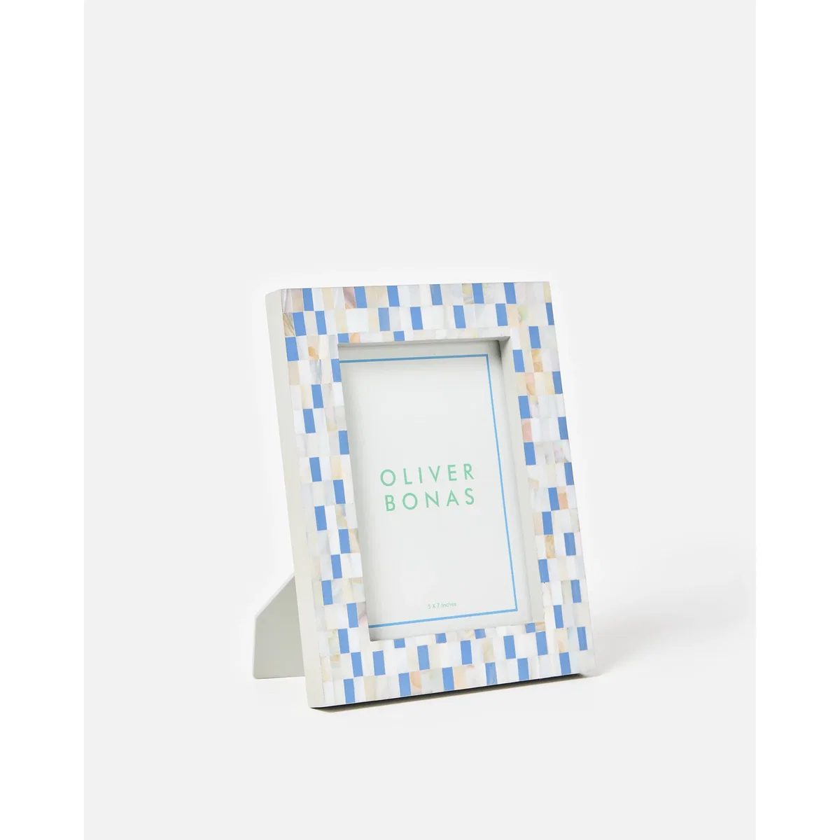 Lina Blue Resin & Mother Of Pearl Photo Frame 5x7" – image 2