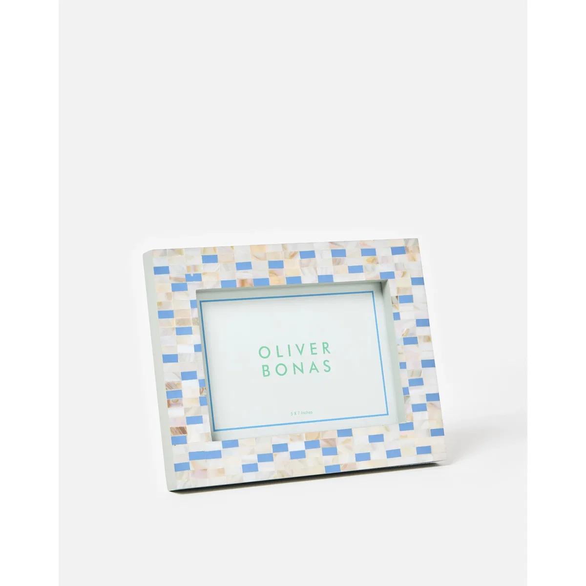 Lina Blue Resin & Mother Of Pearl Photo Frame 5x7" – image 3