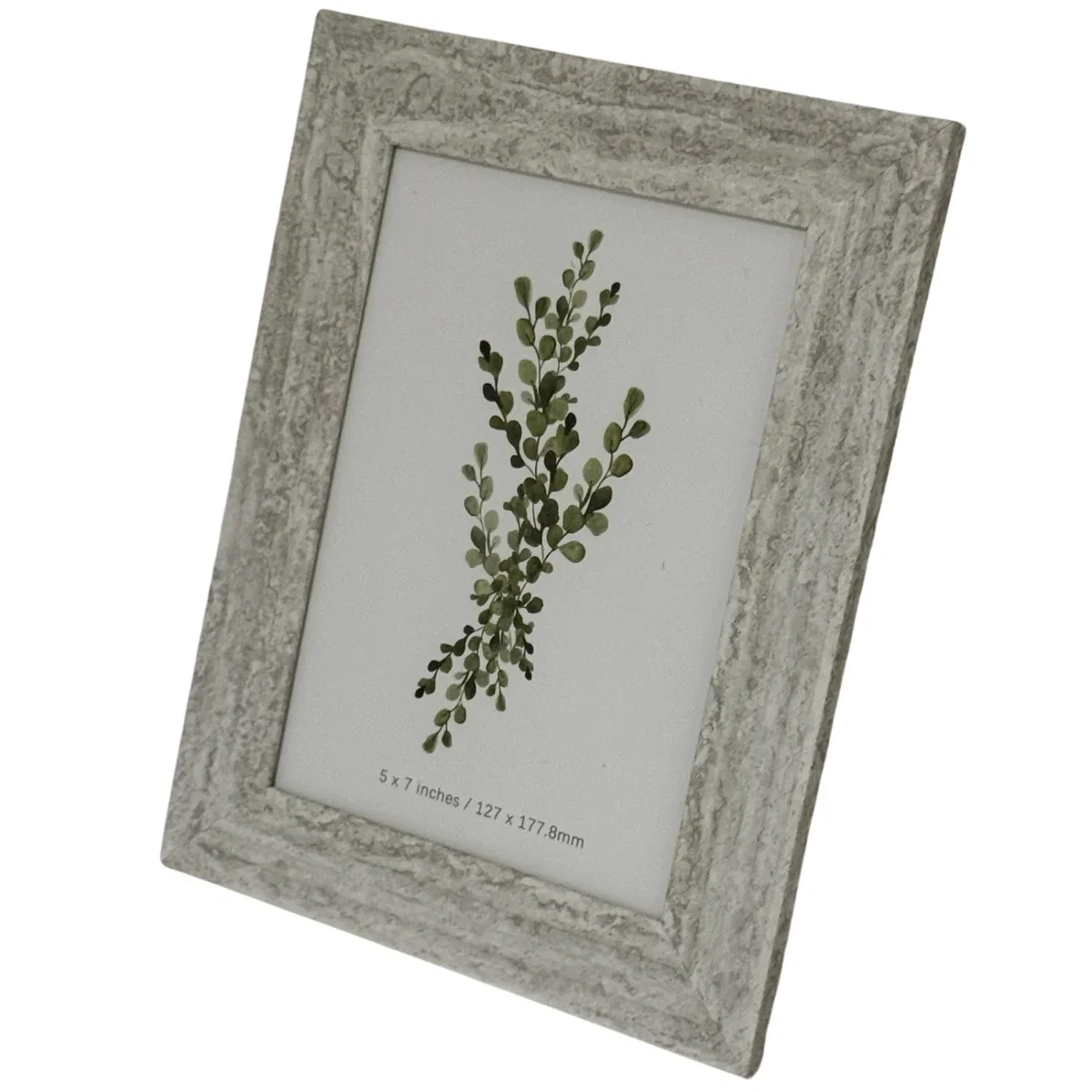 Kust 5x7 Coastal Textured Photo Frame with Driftwood Finish - White – image 2