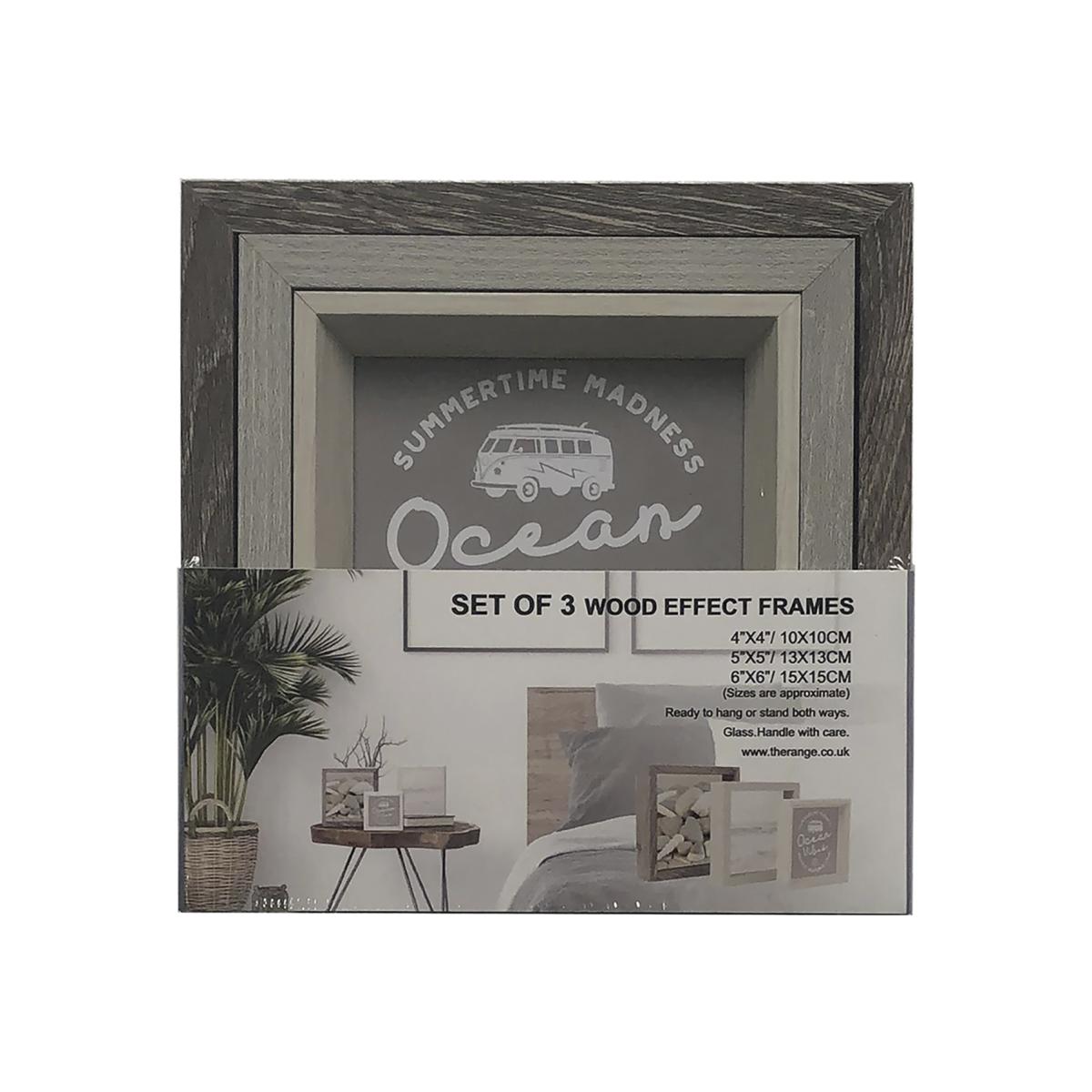 Set of 3 Wood Effect Frames – image 1