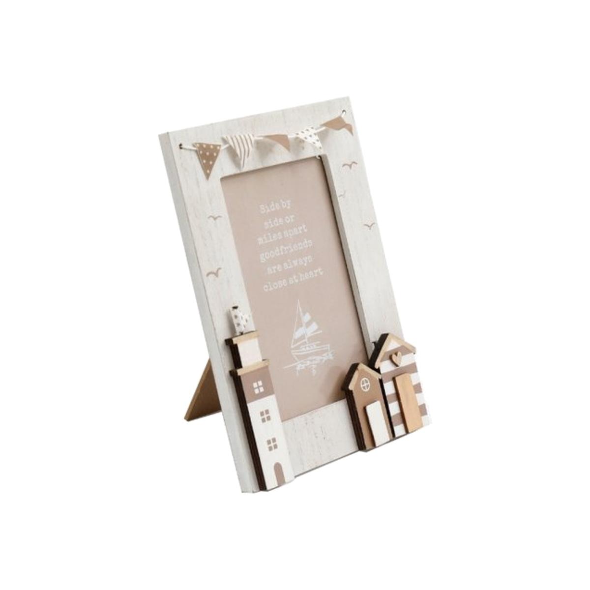 Beach House Photo Frame - White
