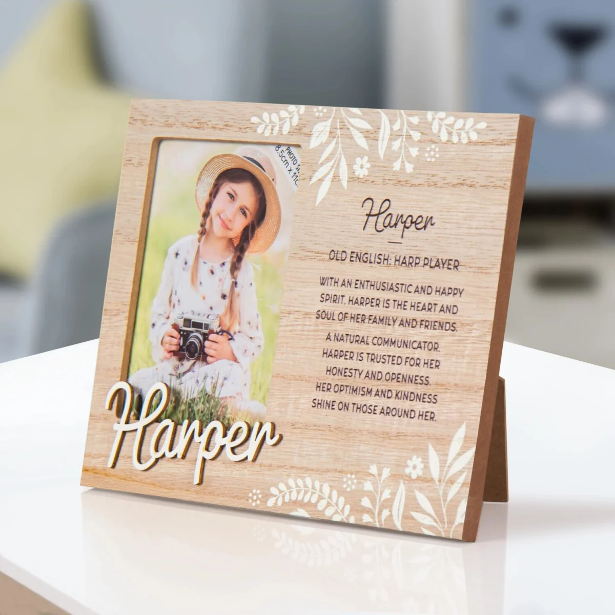 Harper Pre-personalised Child's Picture Frame - Light Brown – image 8