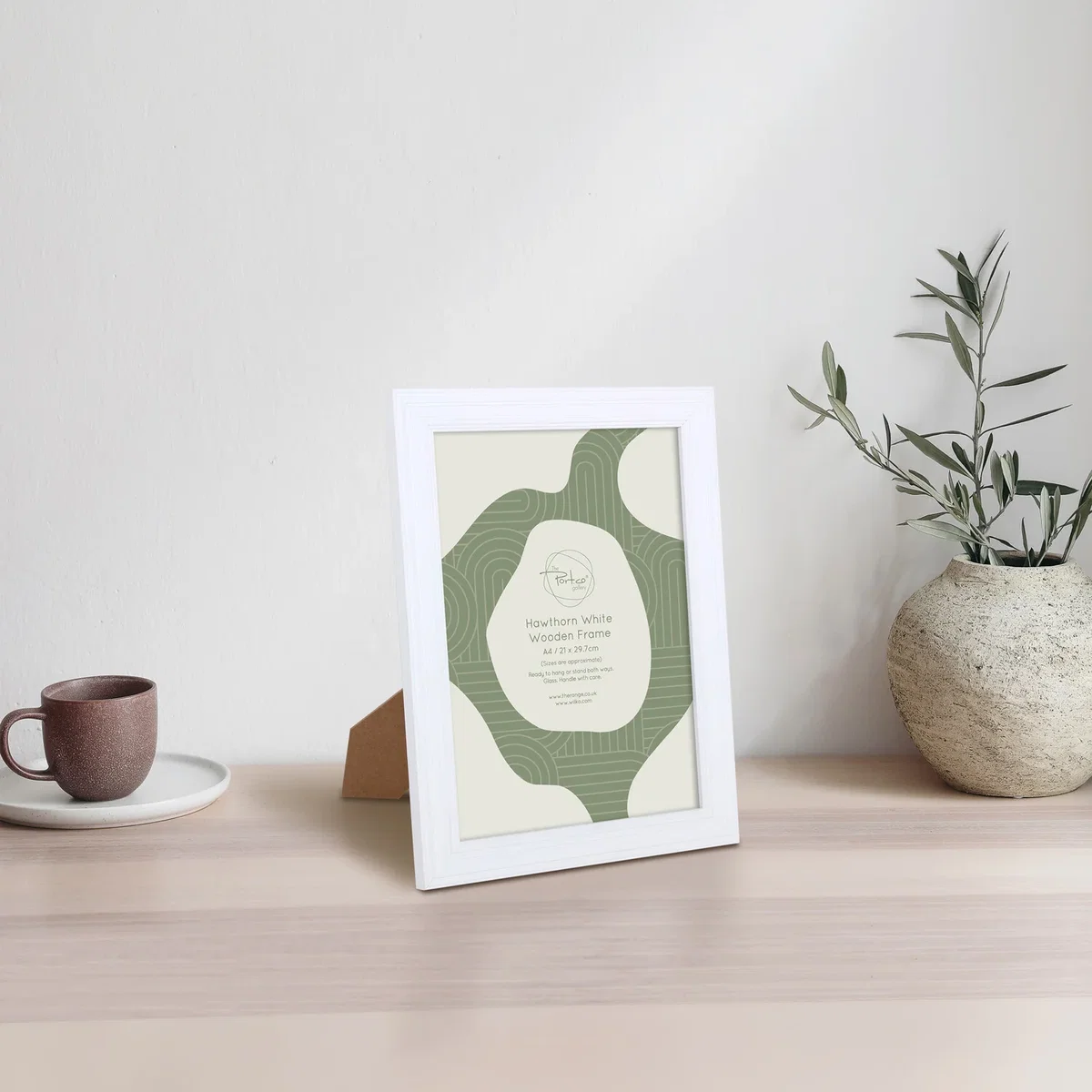 Hawthorn Wooden Plain Photo Frame - White / A4 – image 2
