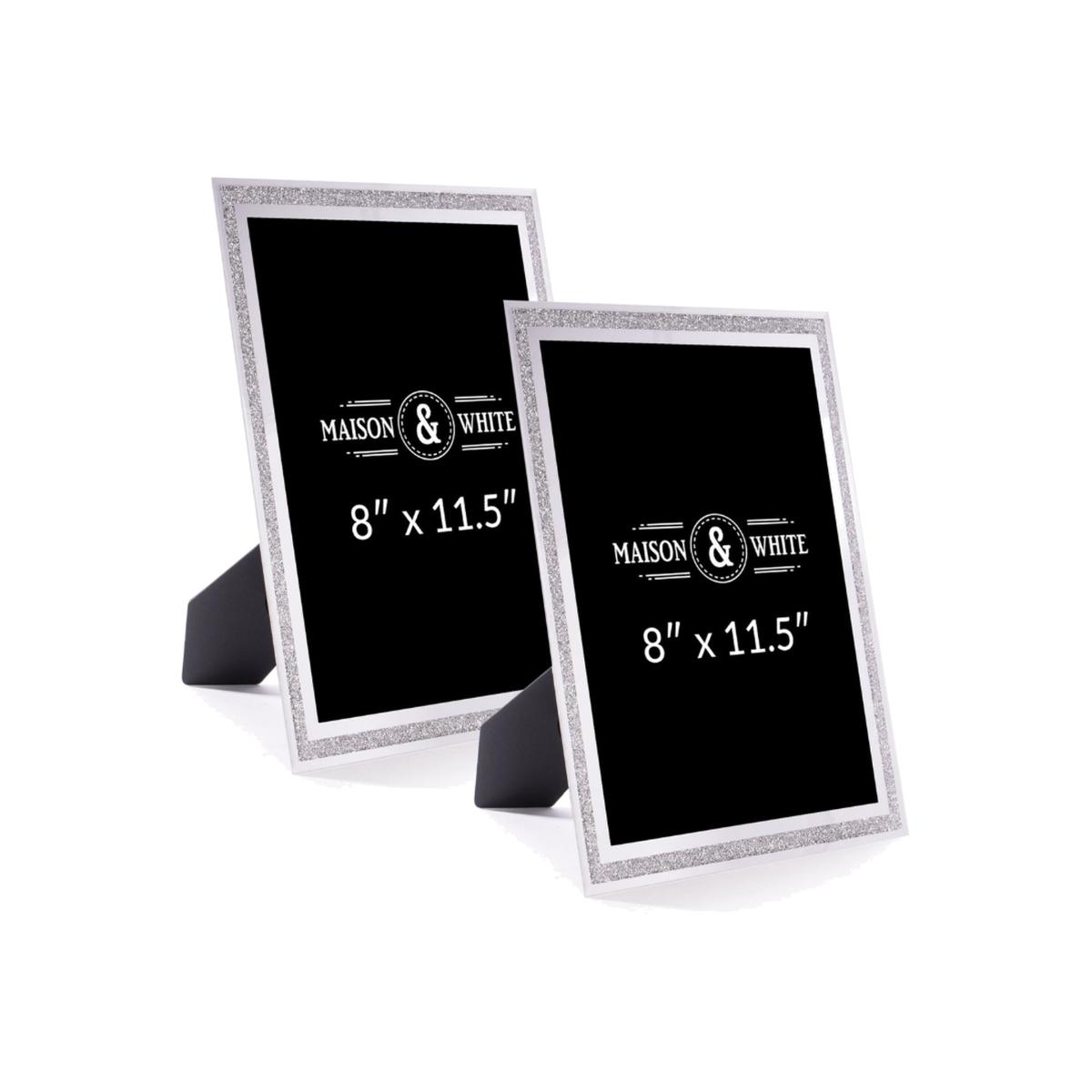 Set of 2 - Sparkle Glass Photo Frame 8" x 11.5" - Silver – image 1