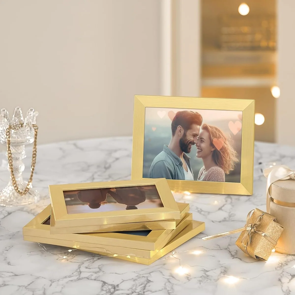 Collage Picture Frames, 12 for 4x6 Photos, Collage Photo for Wall - Gold – image 1