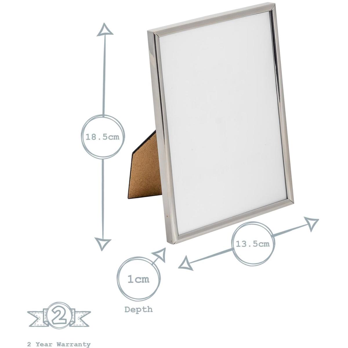 5x7" Metal Photo Frame Silver - Silver – image 3