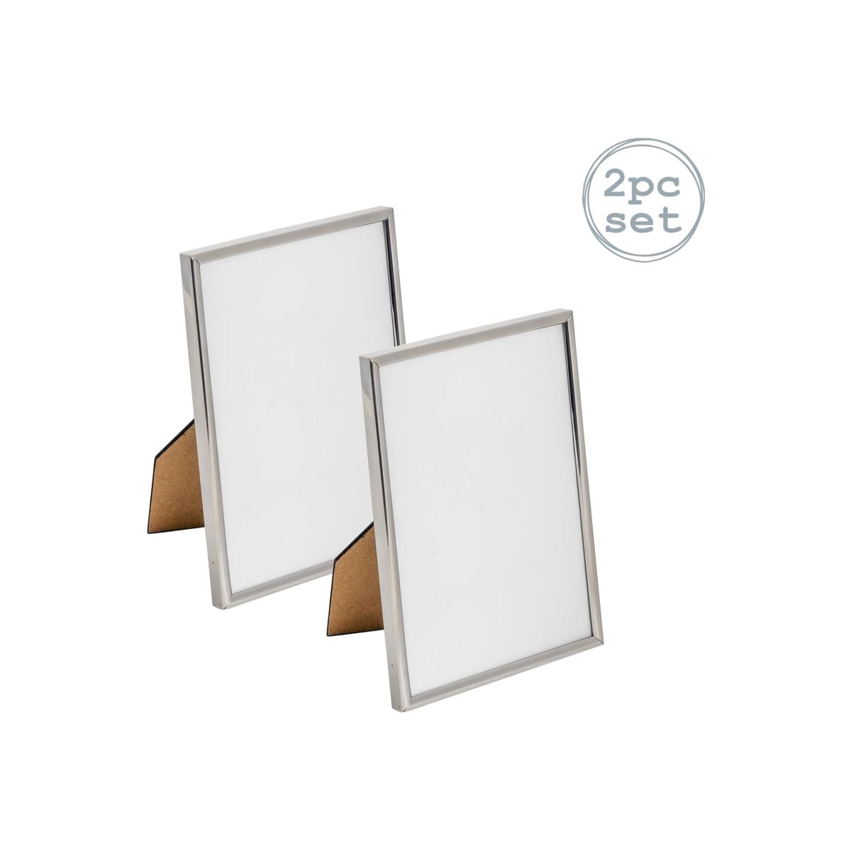 5x7" Metal Photo Frame Silver - Silver – image 1