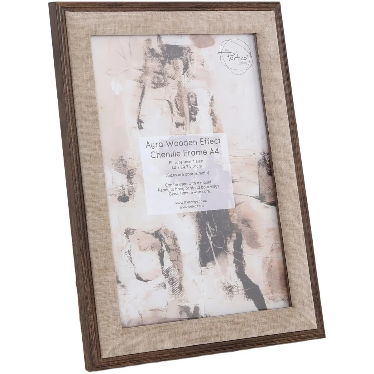 Ayra Wooden Effect Chenille Photo Frame - A4 – image 3
