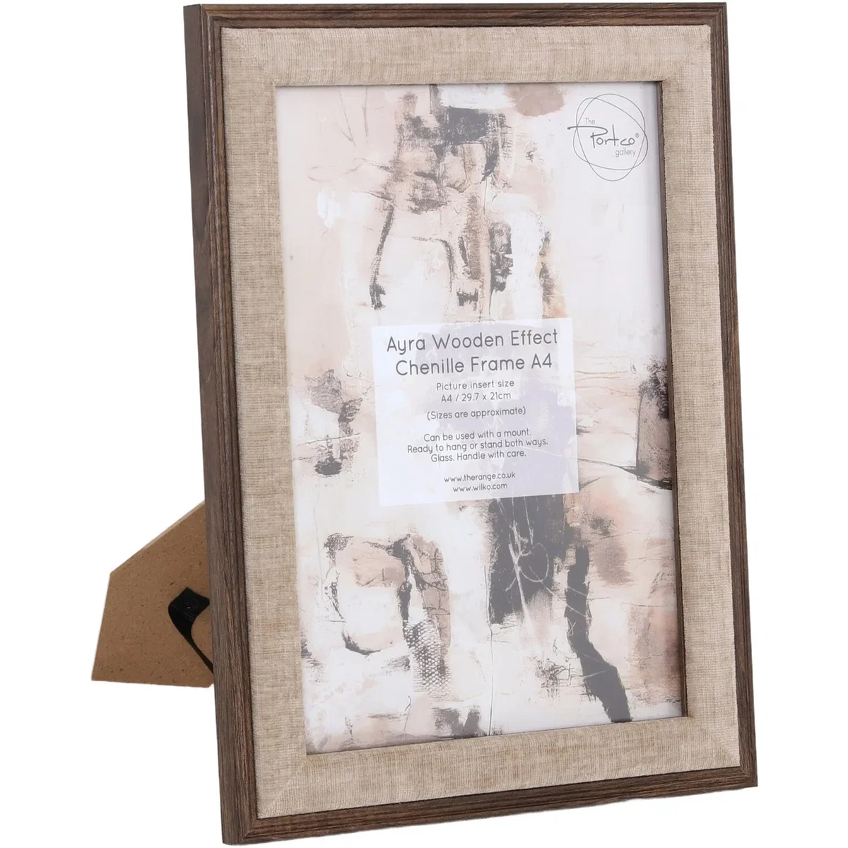 Ayra Wooden Effect Chenille Photo Frame - A4 – image 4
