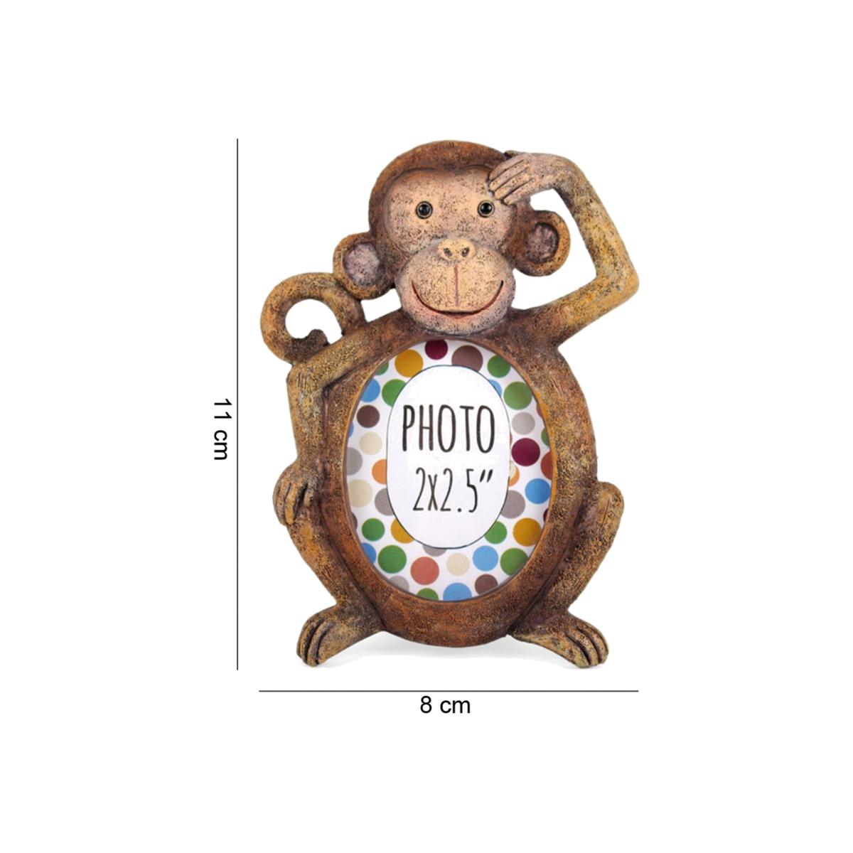Monkey Photo Frame - Brown