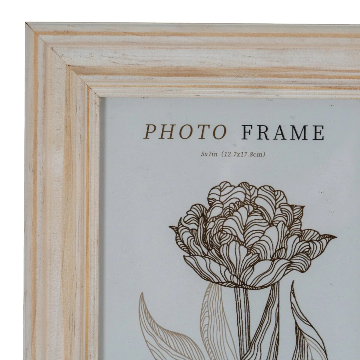 Isla 5x7 Natural Finish Photo Frame Standing Display - White – image 4