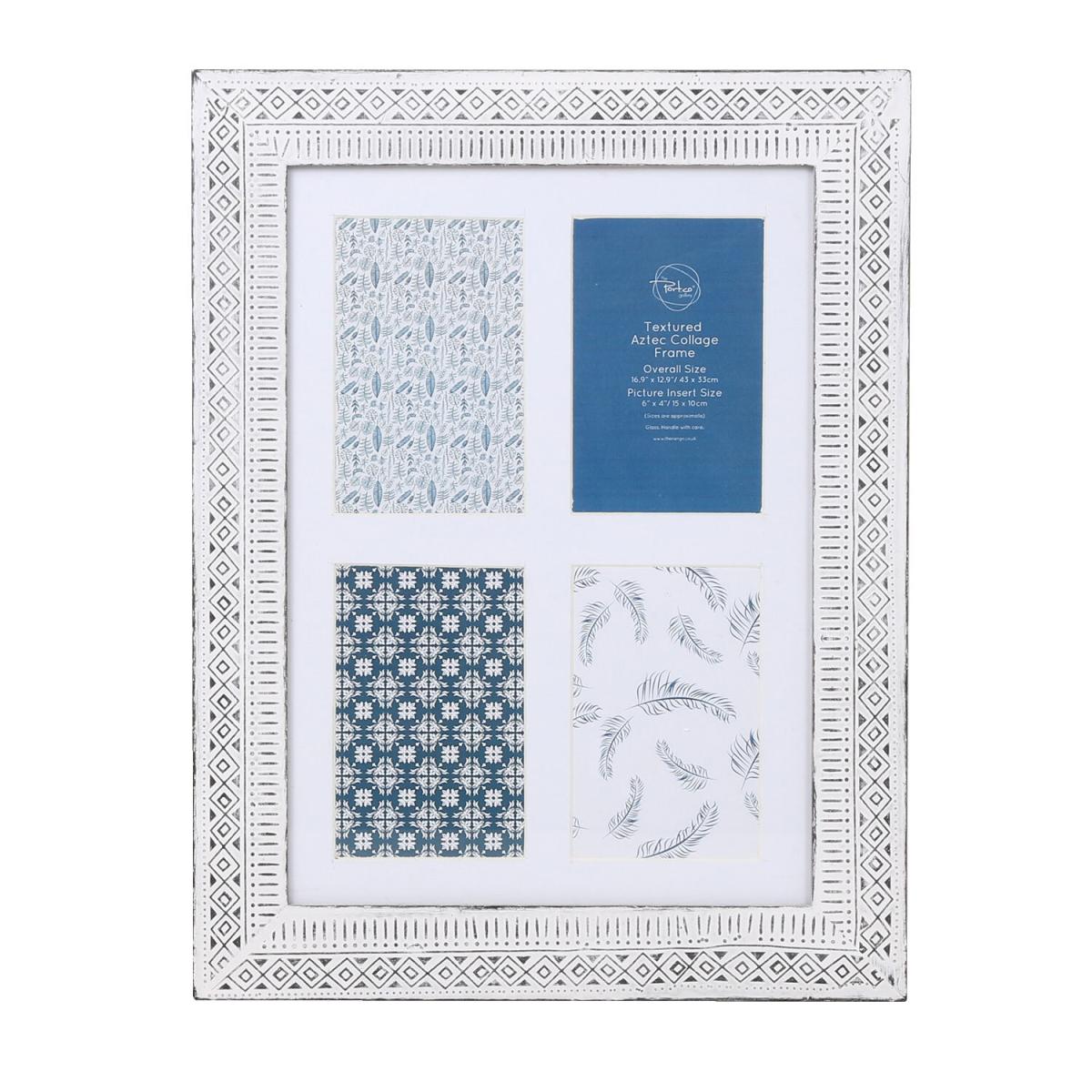 Textured Aztec Collage Frame - White – image 2