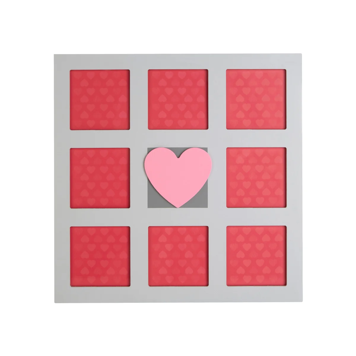 Kids Heart Design Multi Photo Wall Frame - Red, Pink – image 1