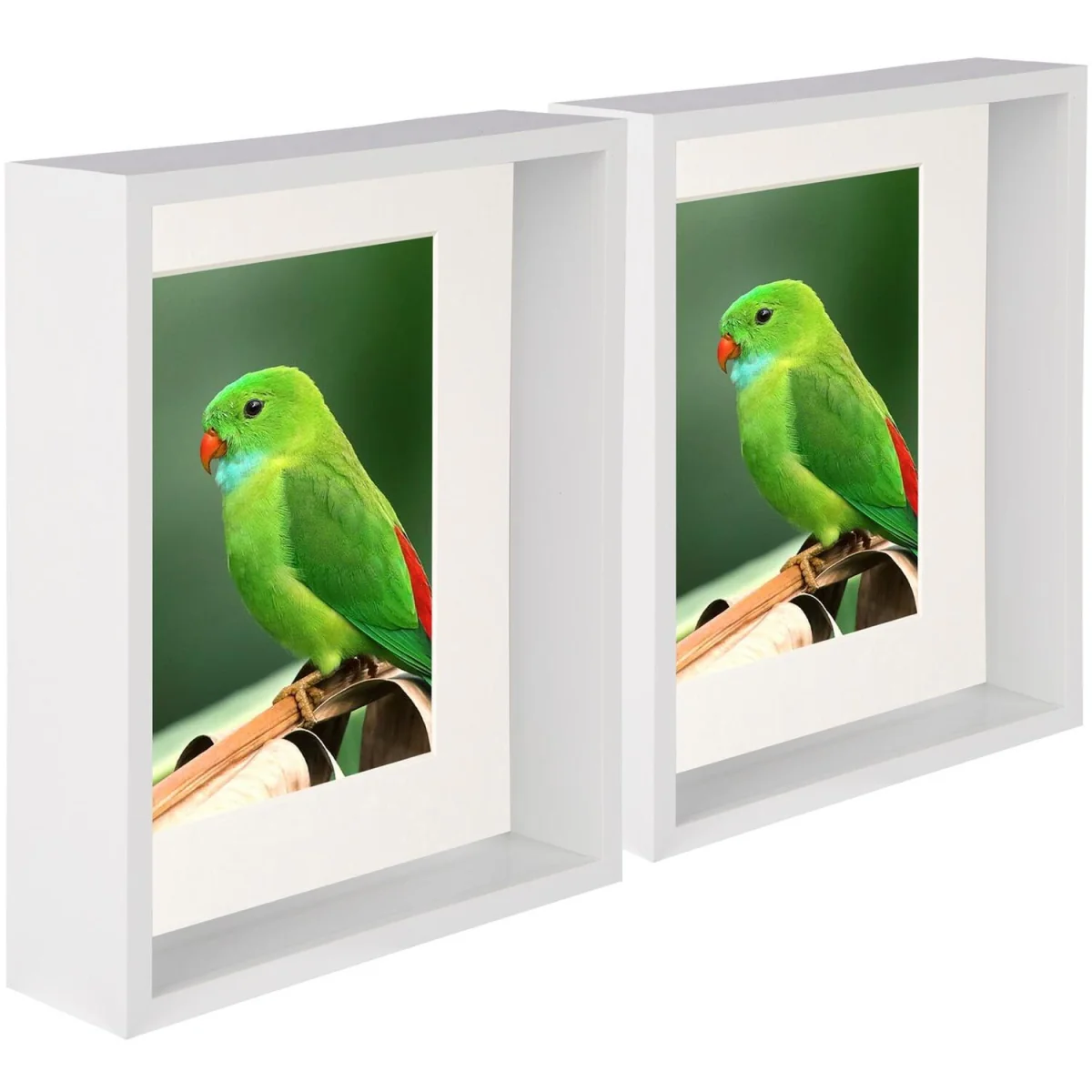 8" x 10" 3D Deep Box Photo Frames - 5" x 7" Mount - White/Ivory - Pack of 5 - White/Ivory – image 6